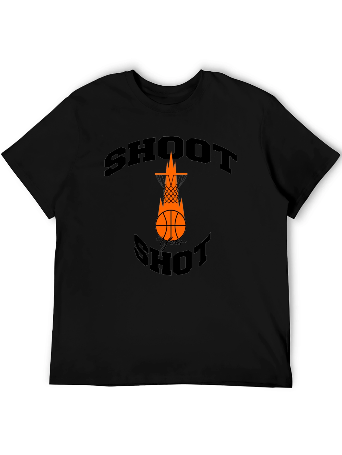 Shoot Your Shot Basketball Graphic Tee - Black