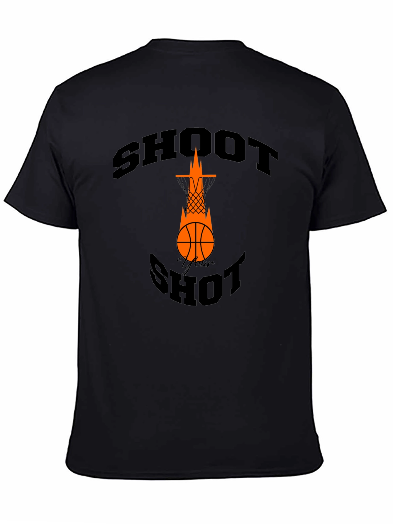 Shoot Your Shot Basketball Graphic Tee - Black