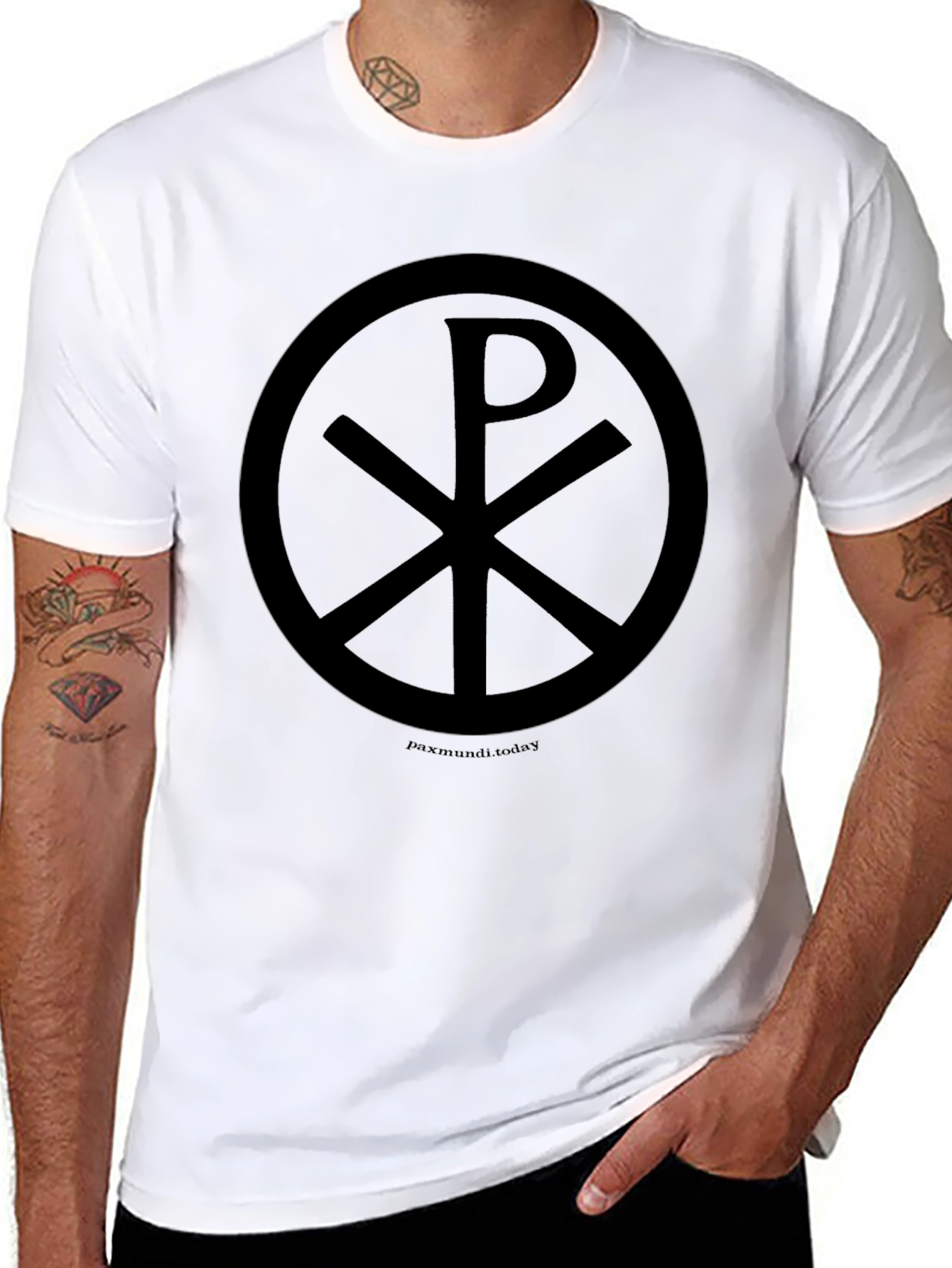 Chi Rho Symbol T-Shirt - Christian Peace Design