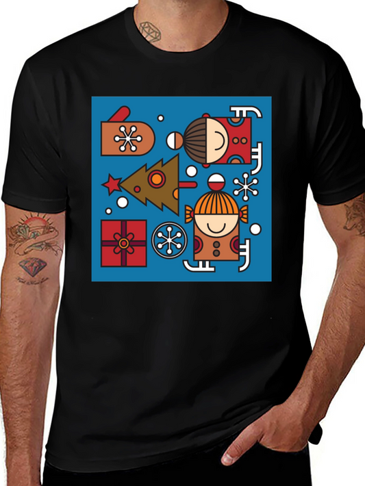 Festive Geometric Christmas Tee