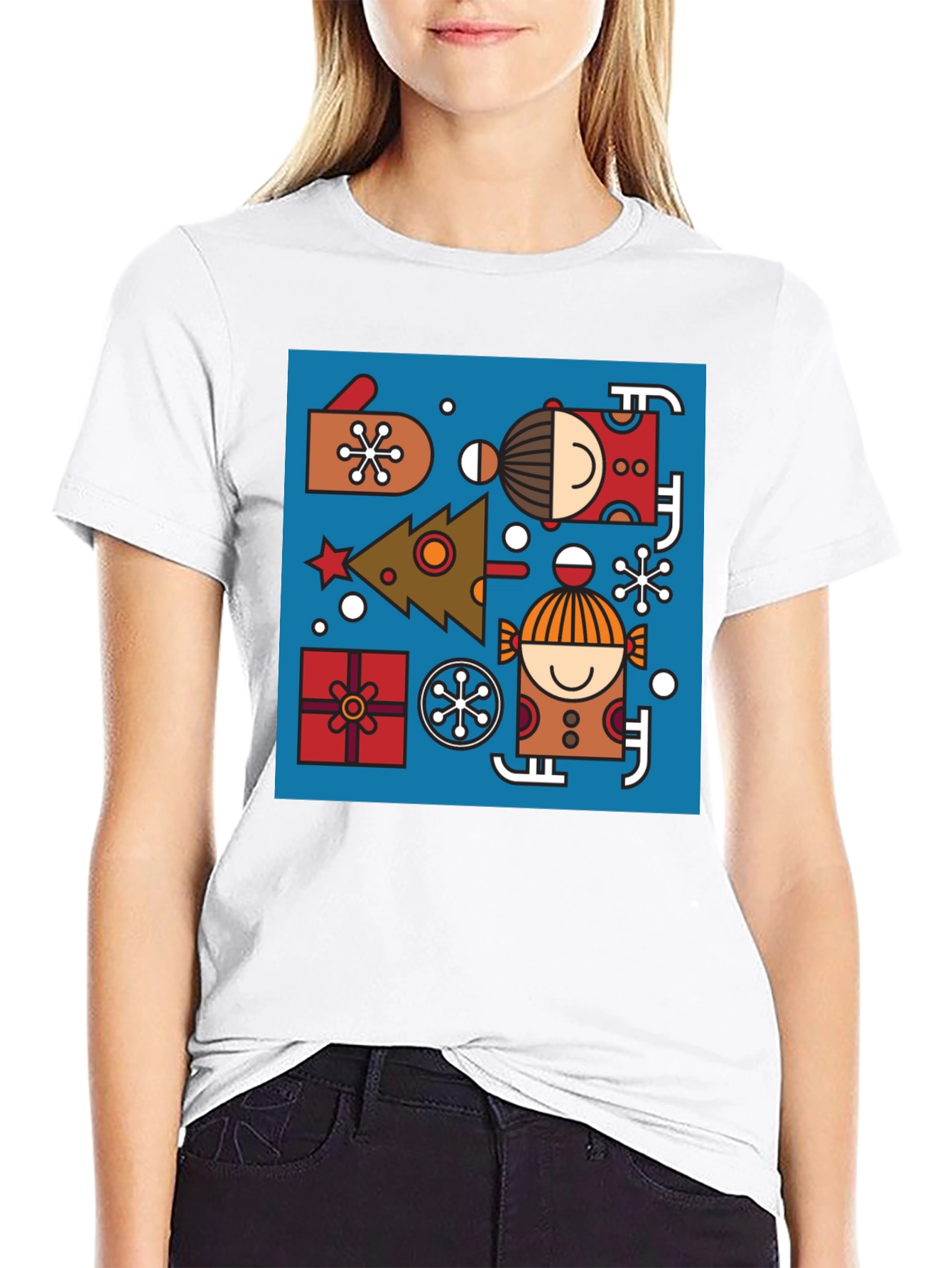 Festive Geometric Christmas Tee