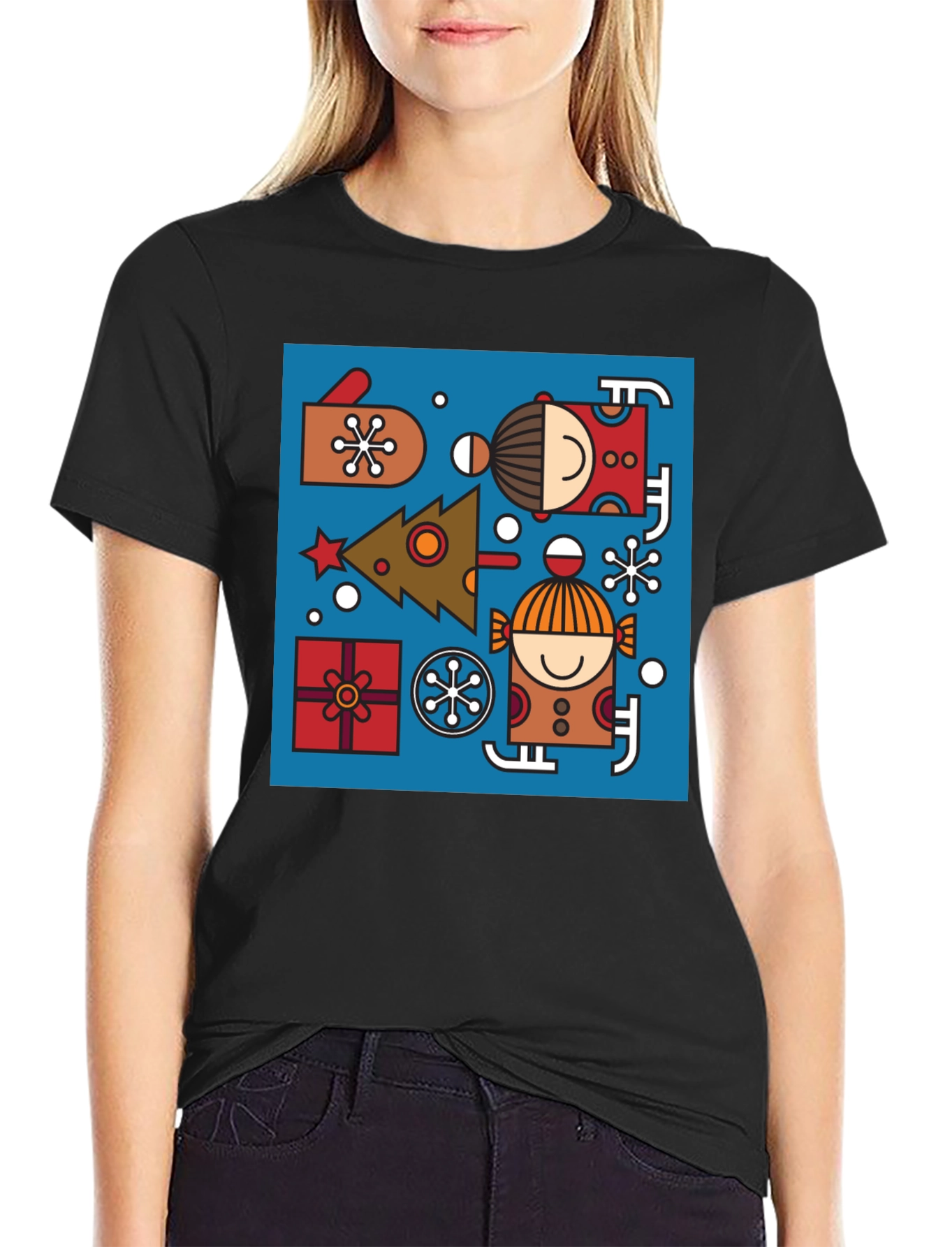 Festive Geometric Christmas Tee
