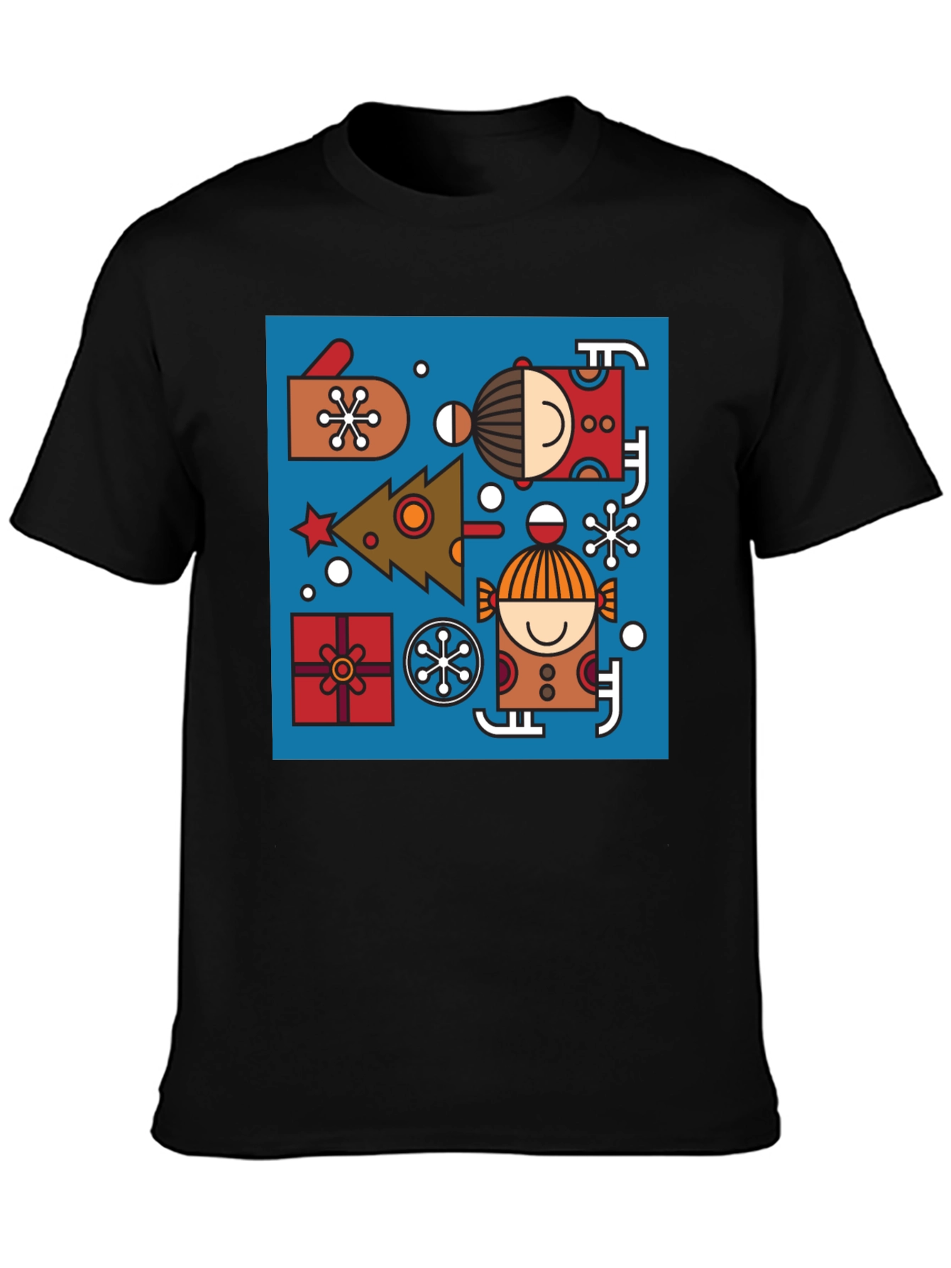 Festive Geometric Christmas Tee