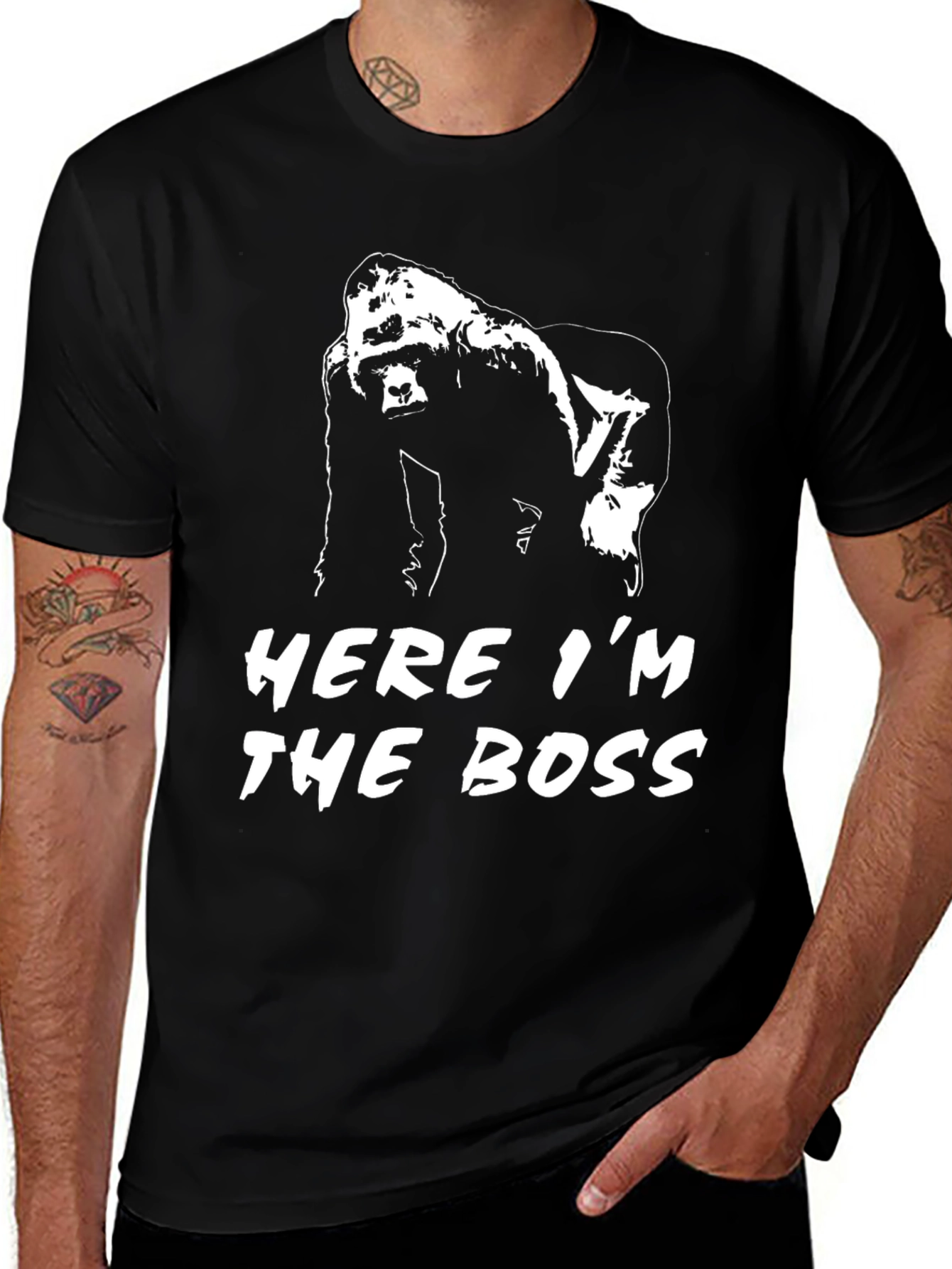 Here Im The Boss Gorilla Graphic Tee