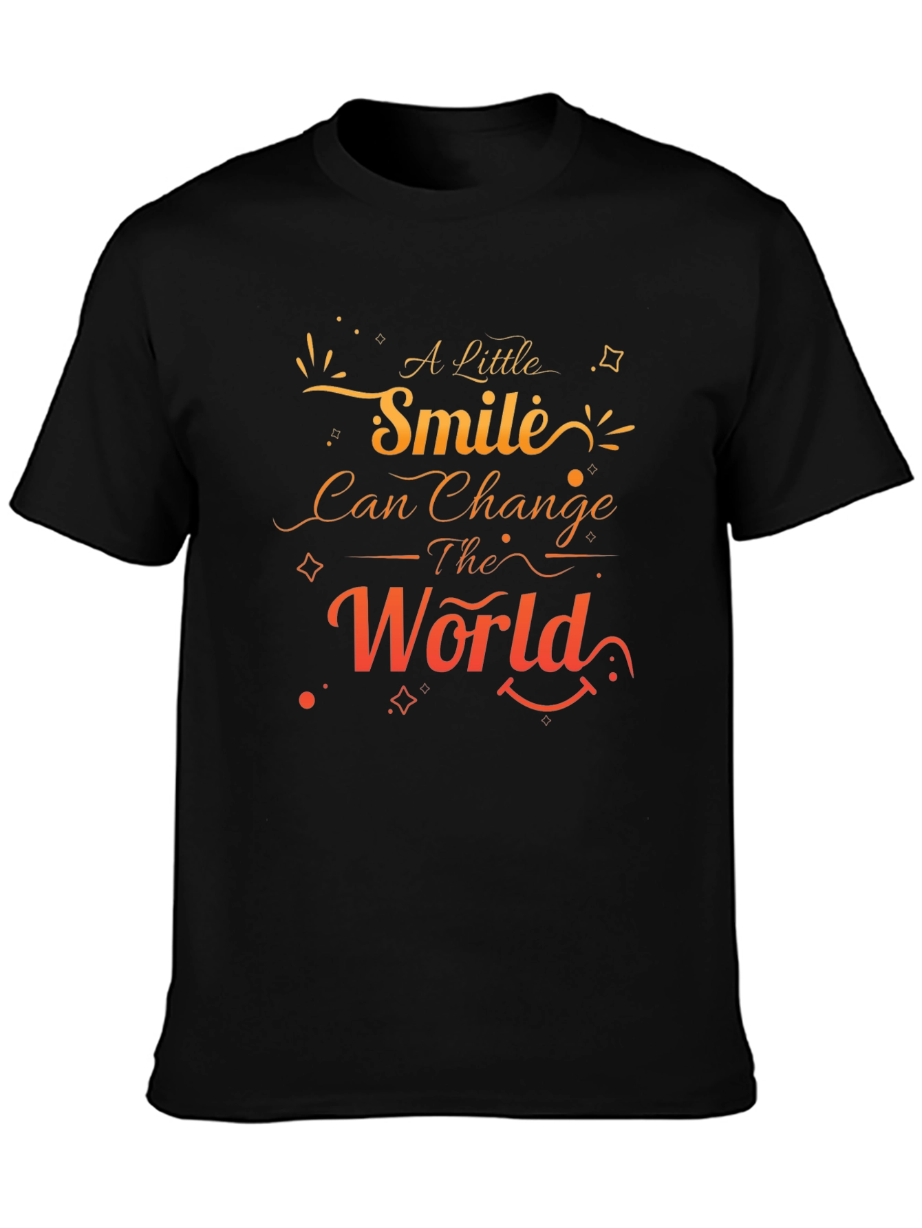 Smile Changes the World Black Graphic Tee