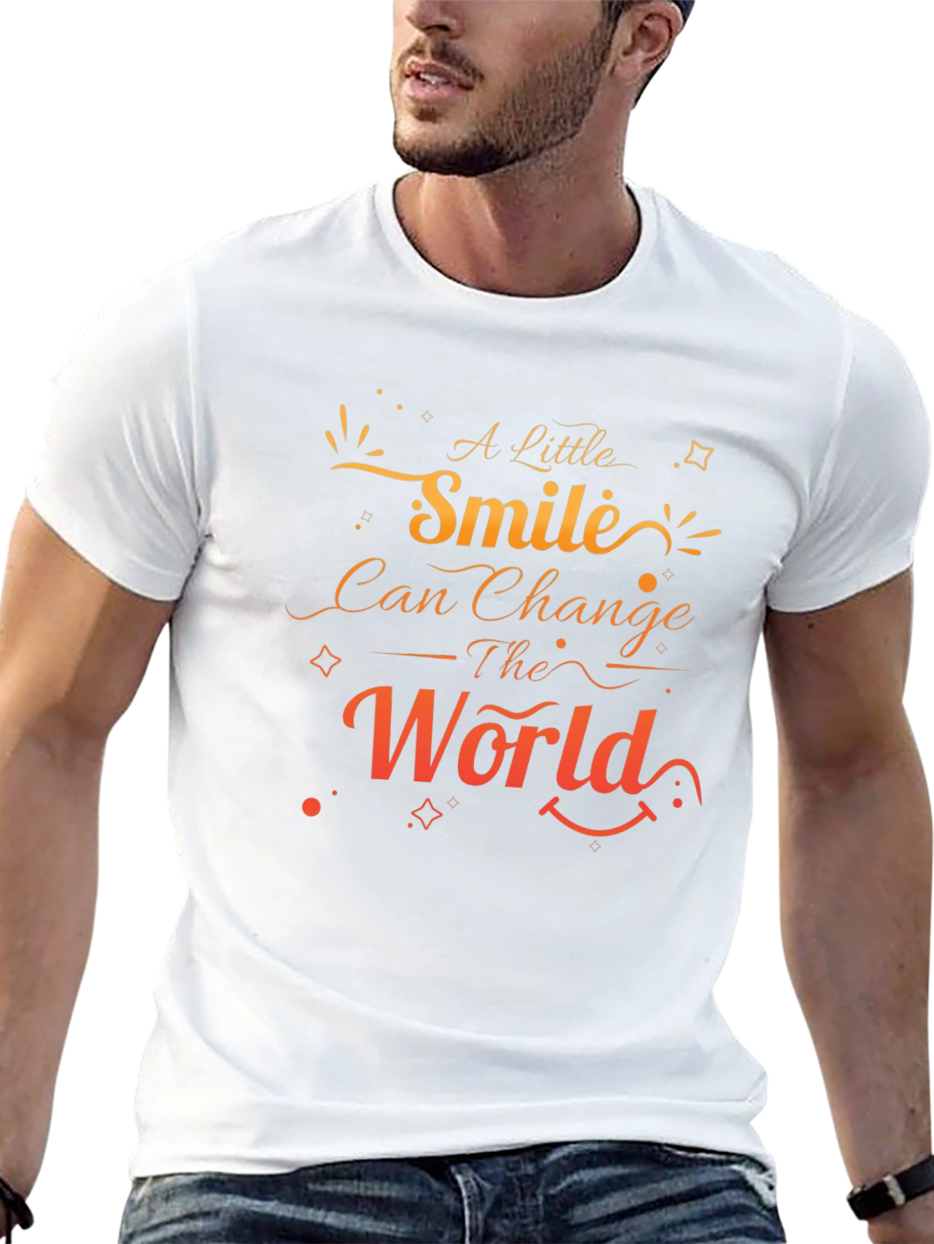 Smile Changes the World Black Graphic Tee