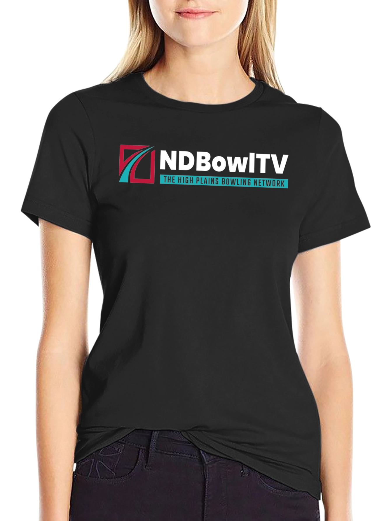 NDBowlTV High Plains Bowling Network Black T-Shirt