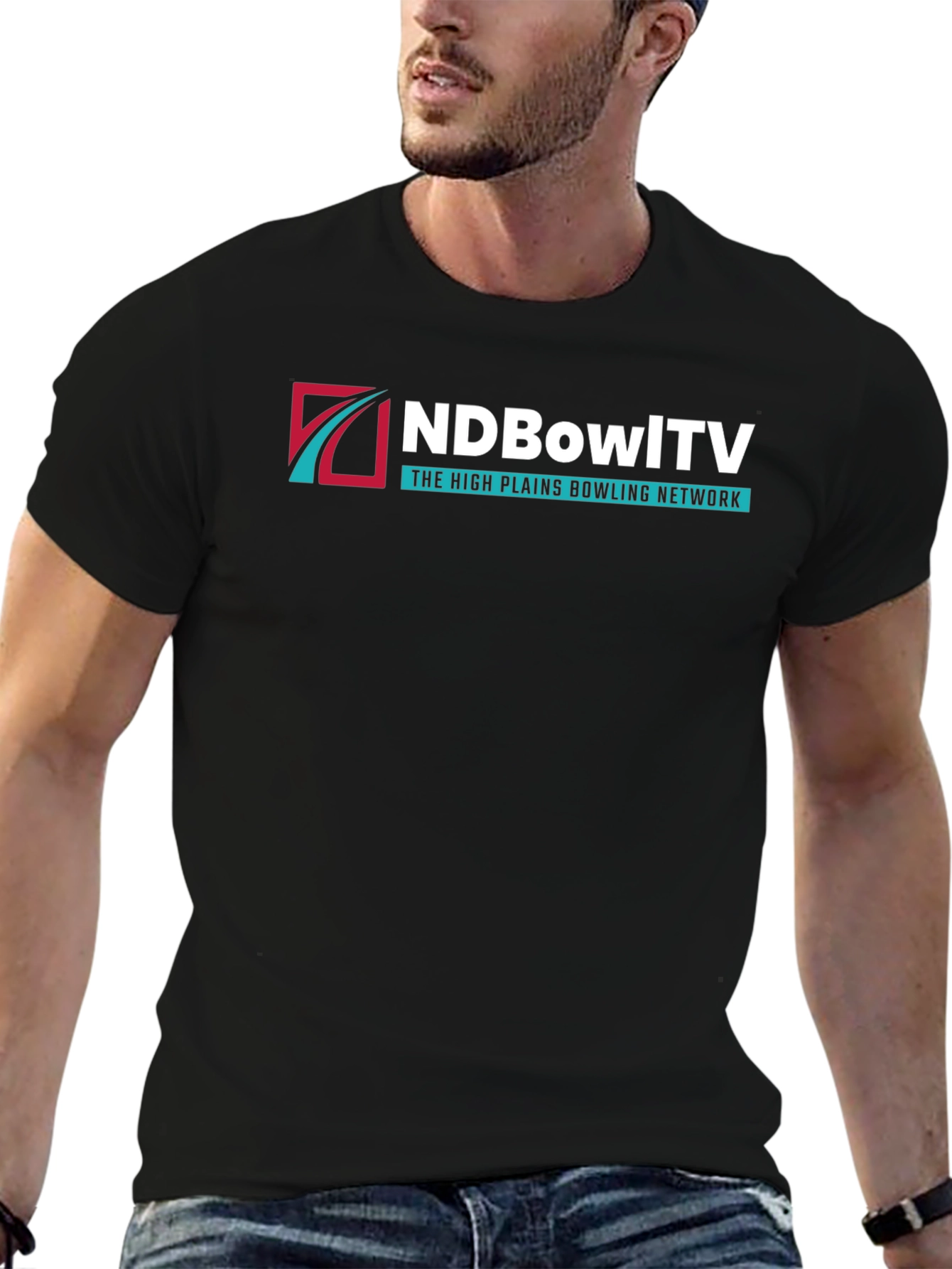 NDBowlTV High Plains Bowling Network Black T-Shirt