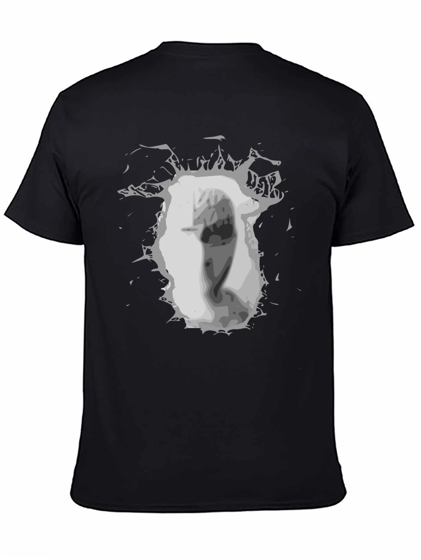 Graphic Print Black Tee