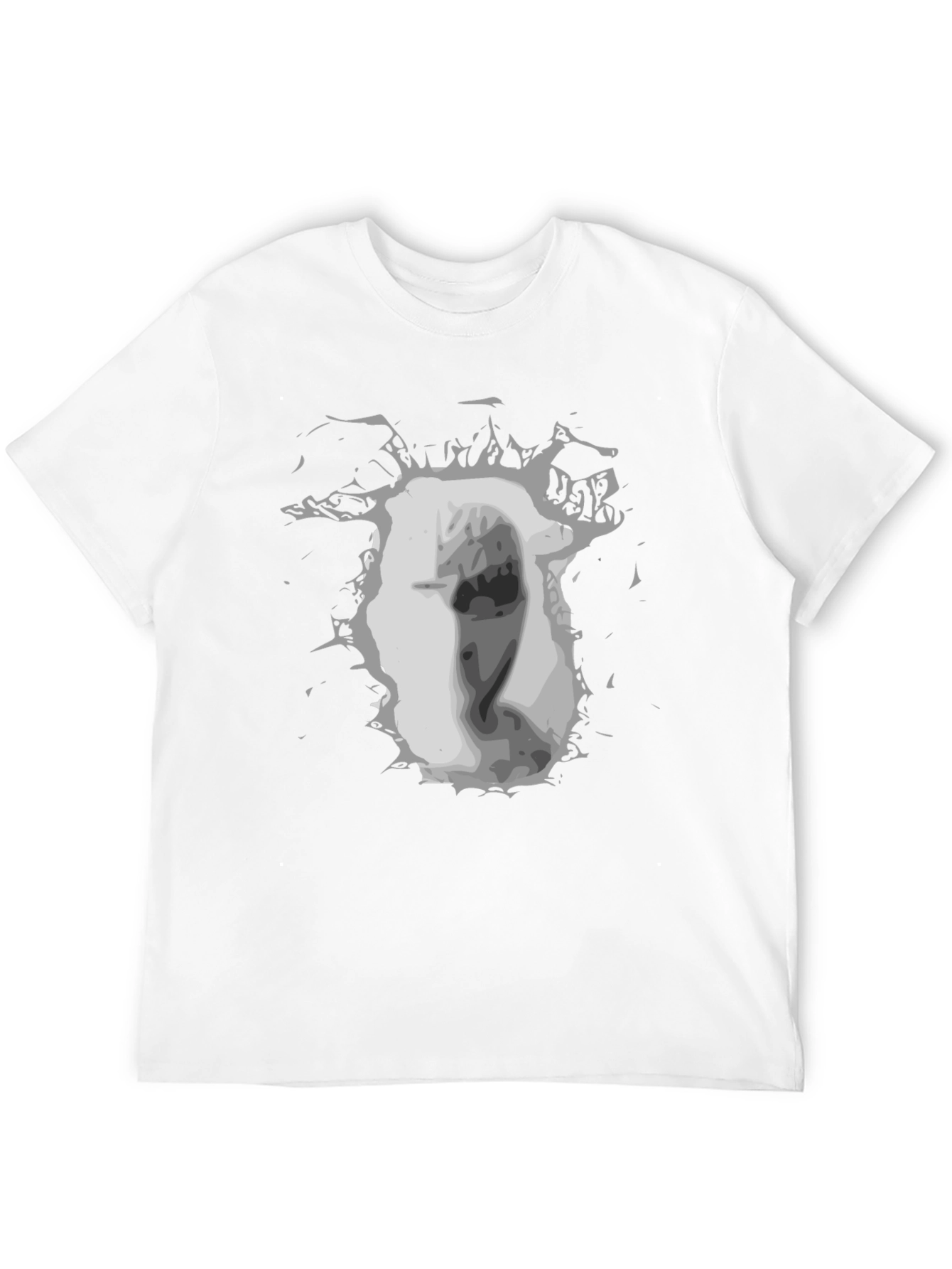 Graphic Print Black Tee