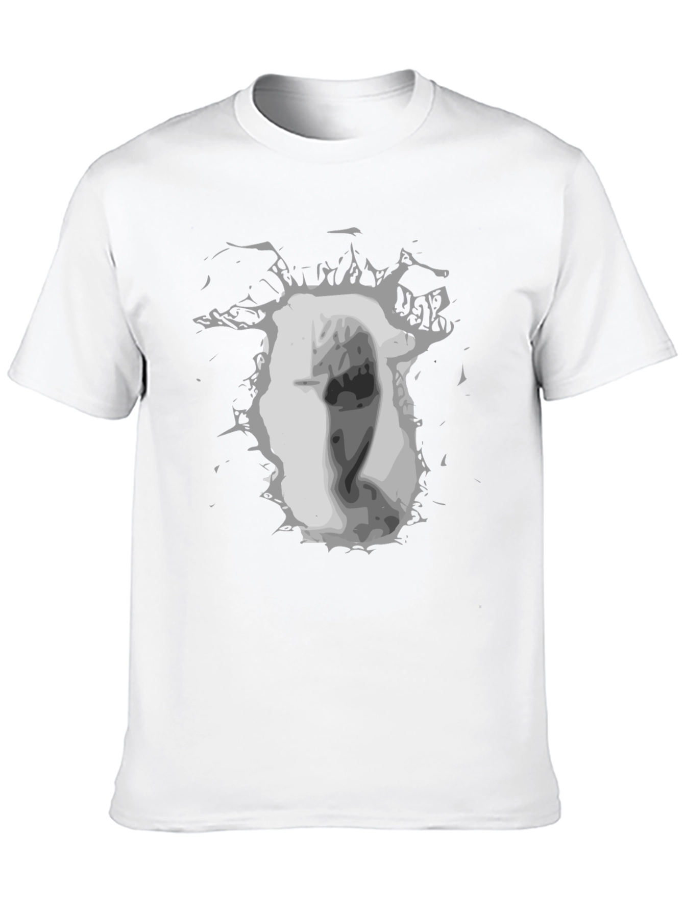 Graphic Print Black Tee