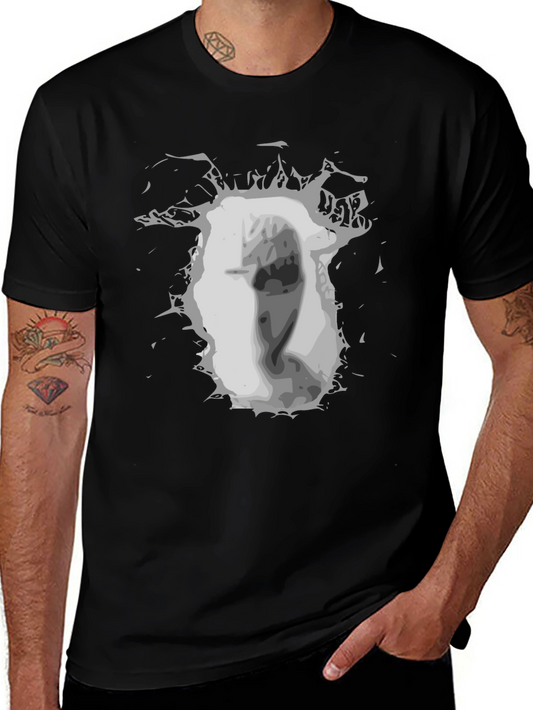 Graphic Print Black Tee