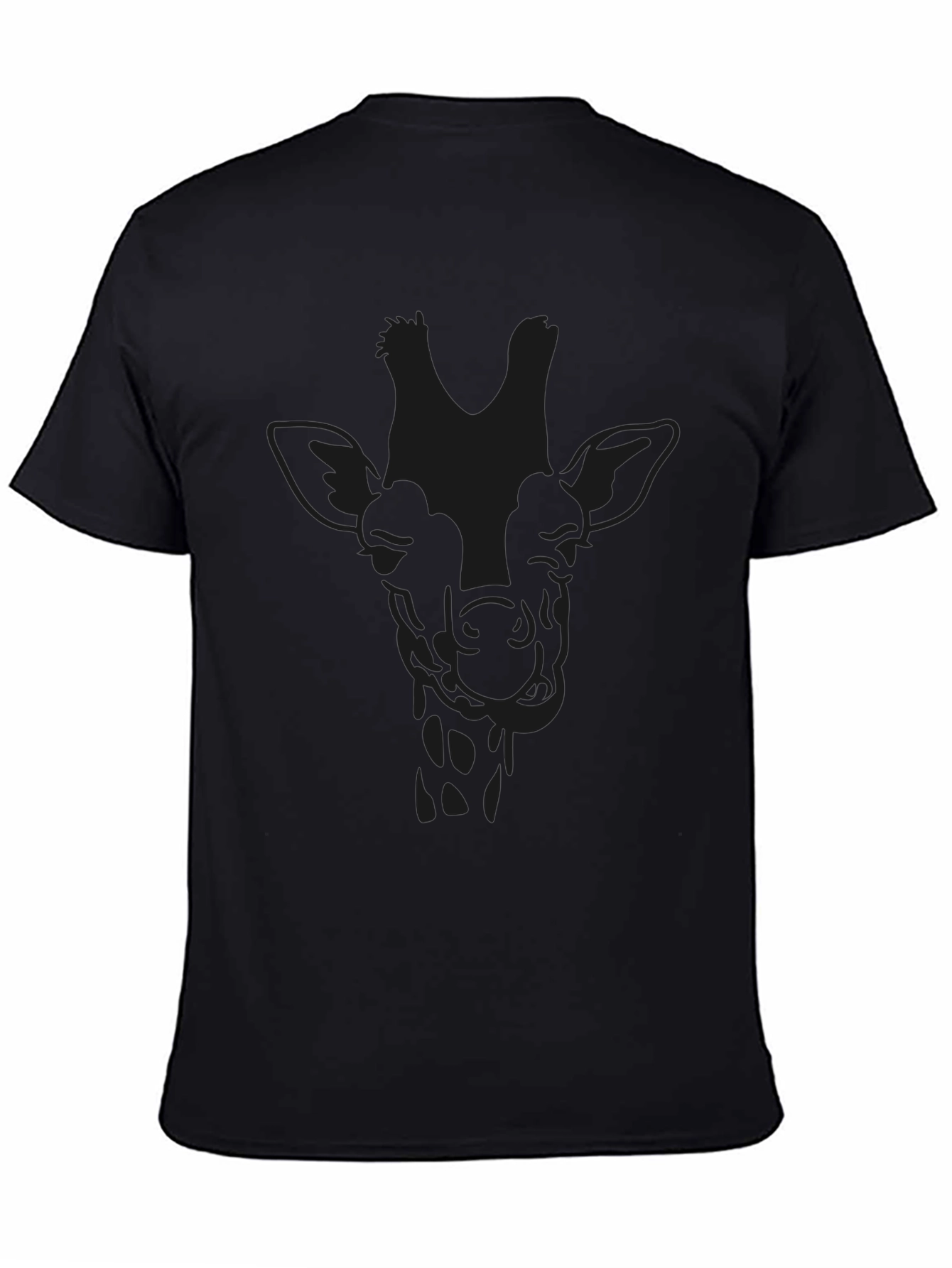 Black Giraffe Graphic T-Shirt