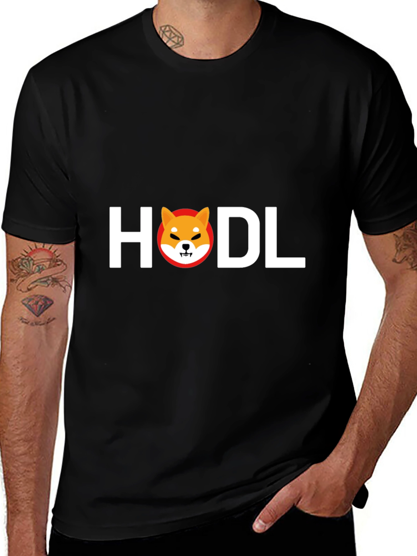 HODL Shiba Inu Black T-Shirt