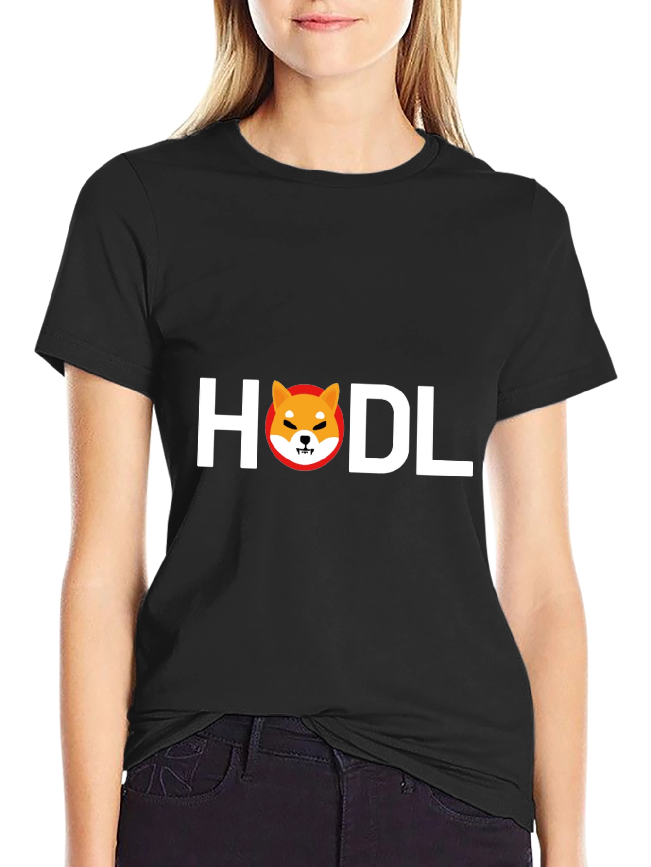 HODL Shiba Inu Black T-Shirt
