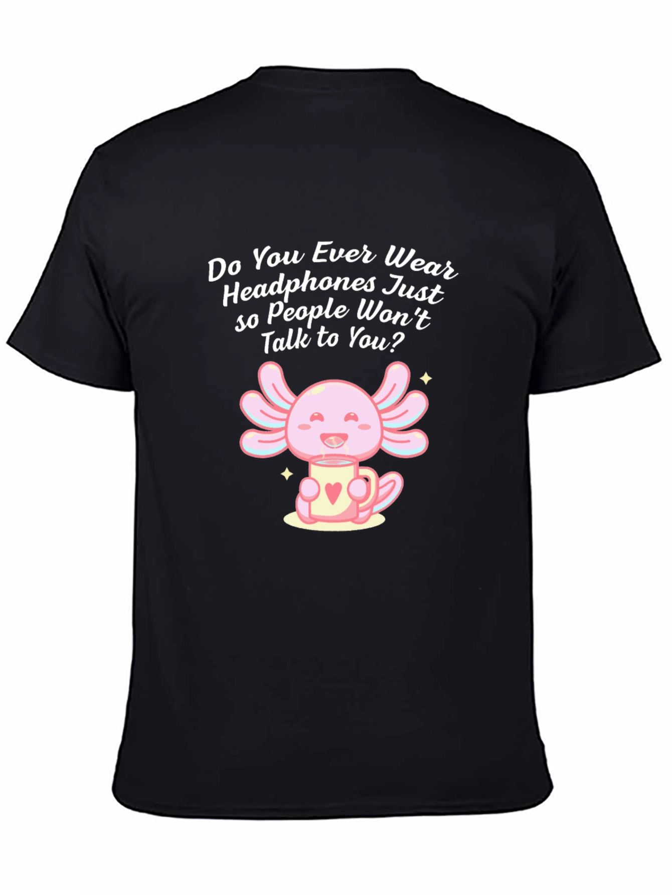 Axolotl Headphones T-Shirt - Cute & Funny