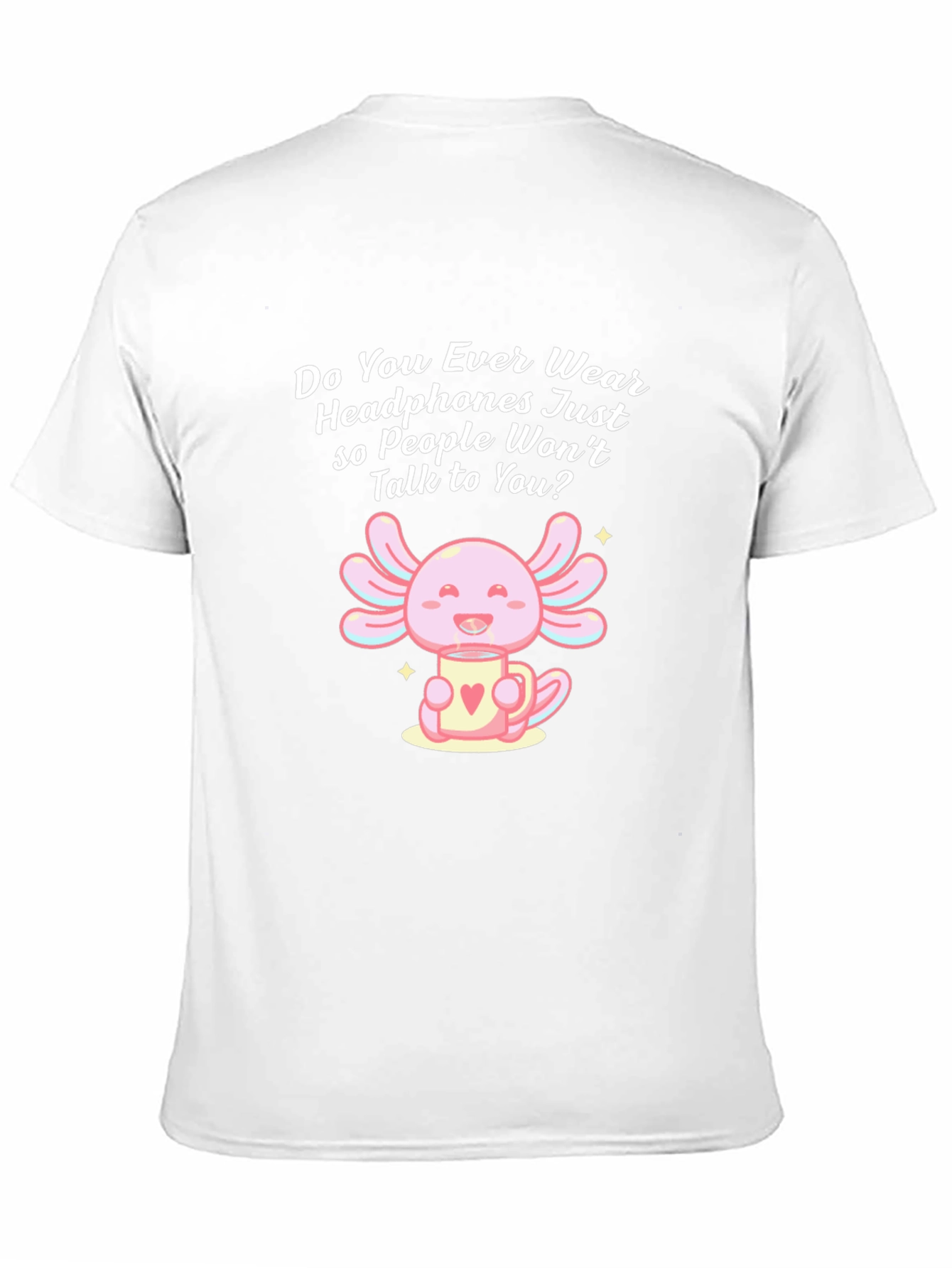 Axolotl Headphones T-Shirt - Cute & Funny