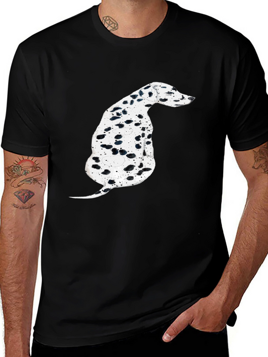 Dalmatian Dog Graphic Tee - Stylish Black T-Shirt