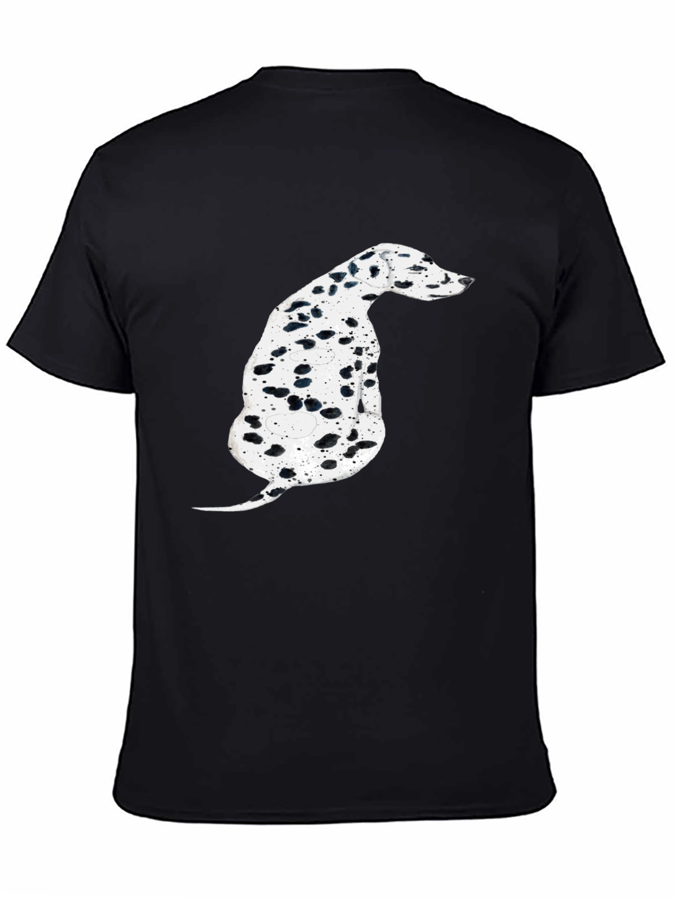 Dalmatian Dog Graphic Tee - Stylish Black T-Shirt