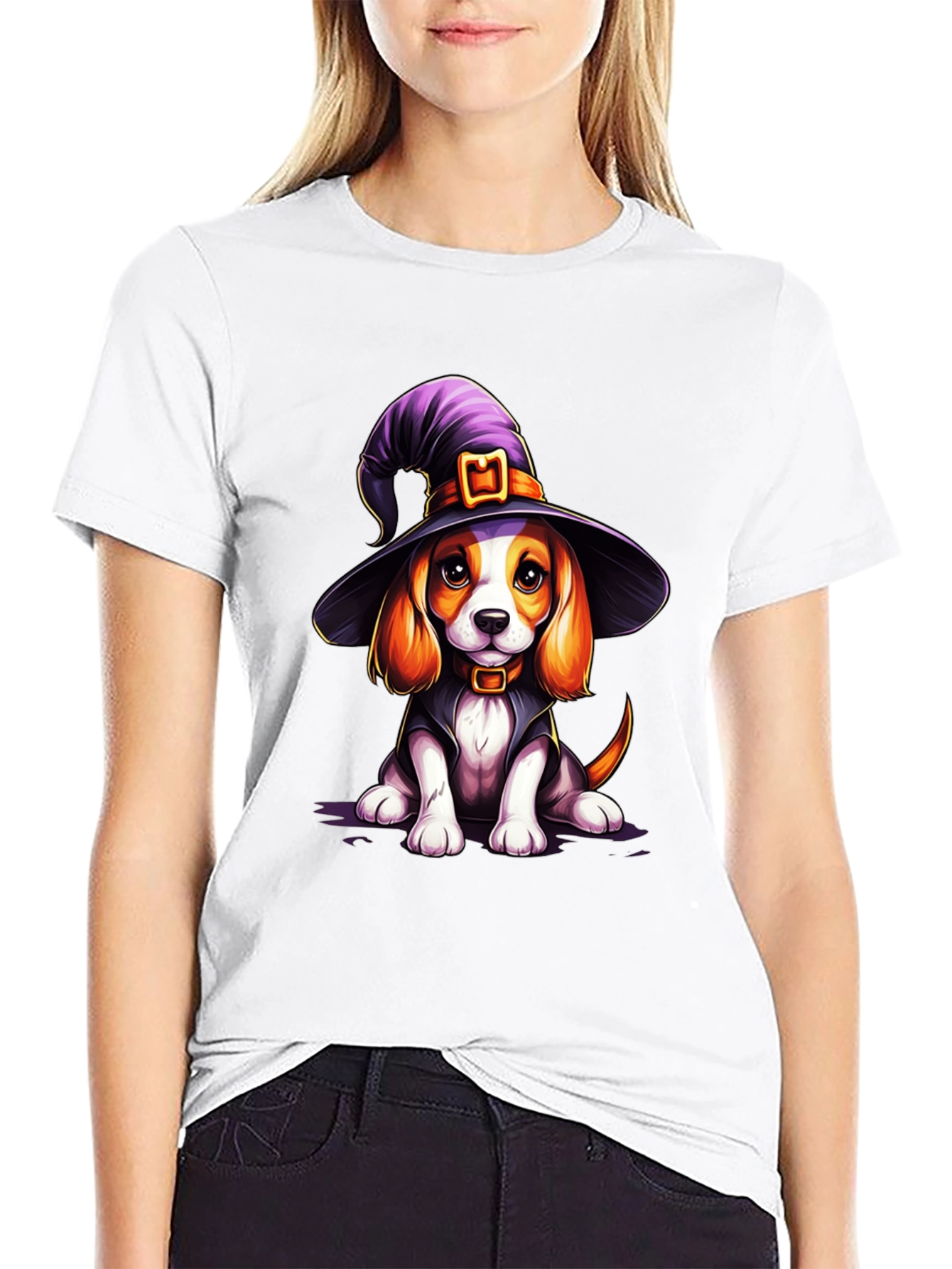 Witch Dog T-Shirt Halloween