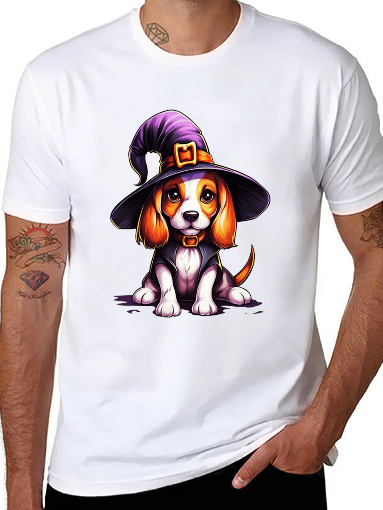 Witch Dog T-Shirt Halloween