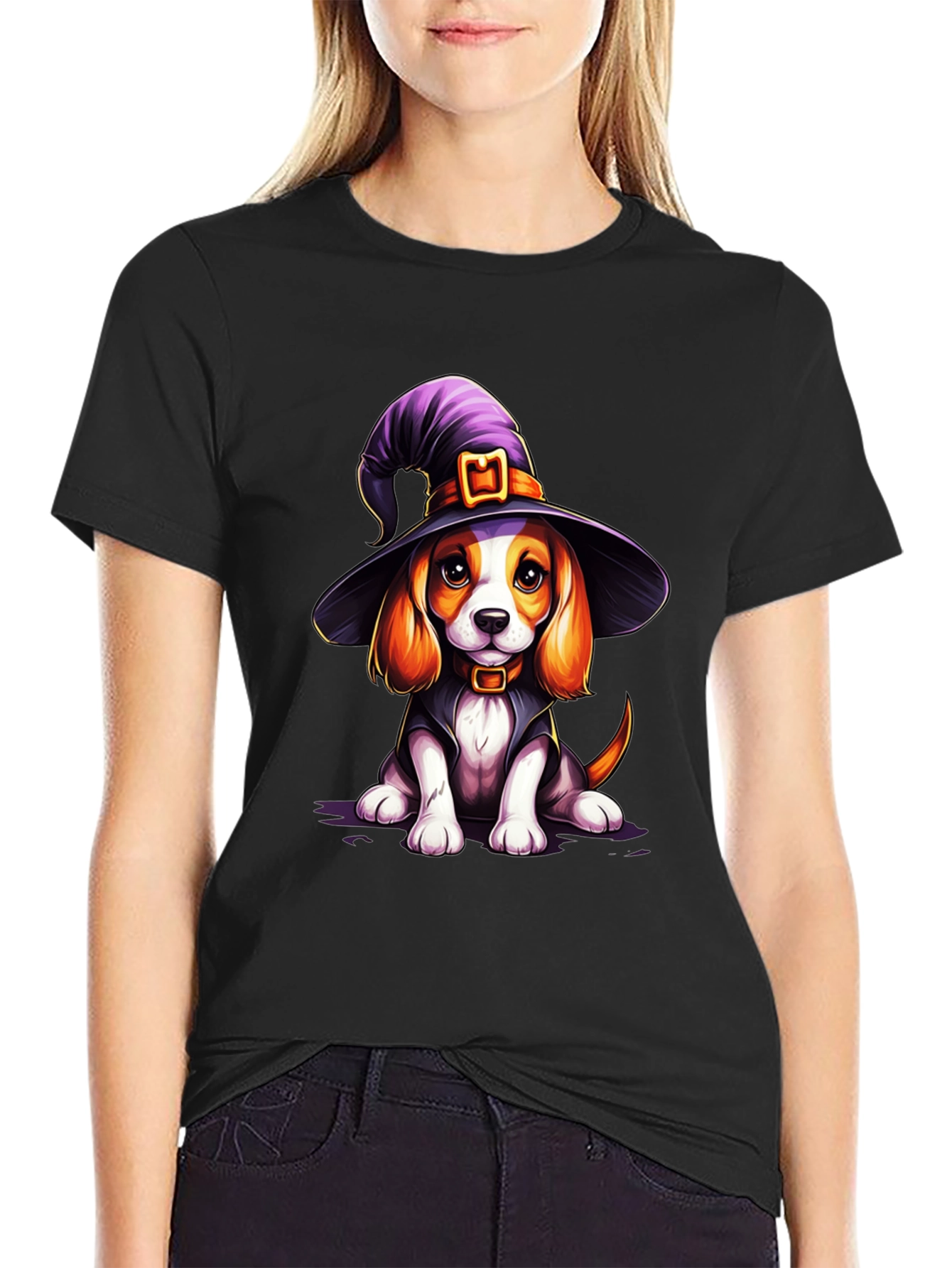 Witch Dog T-Shirt Halloween