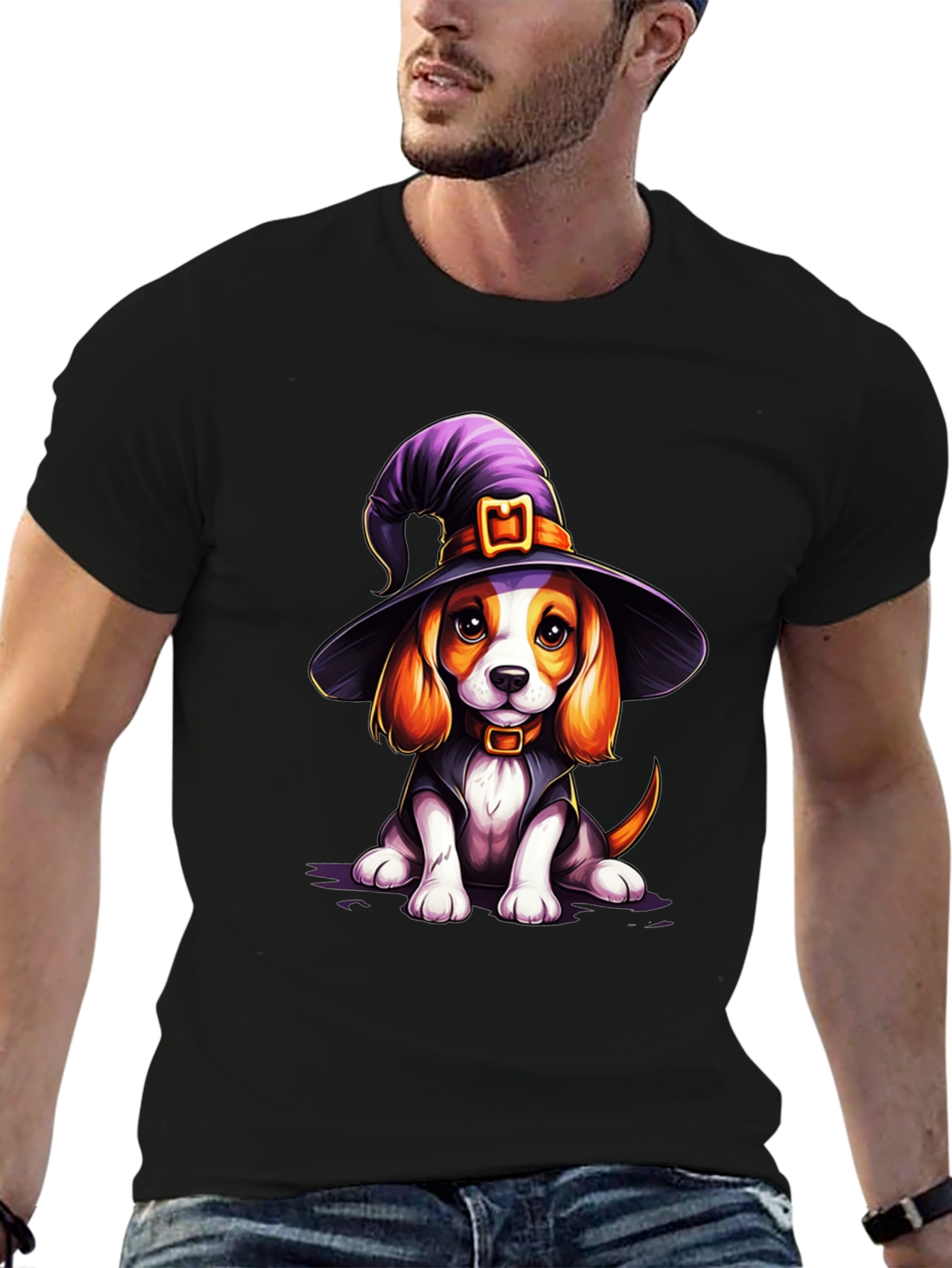 Witch Dog T-Shirt Halloween