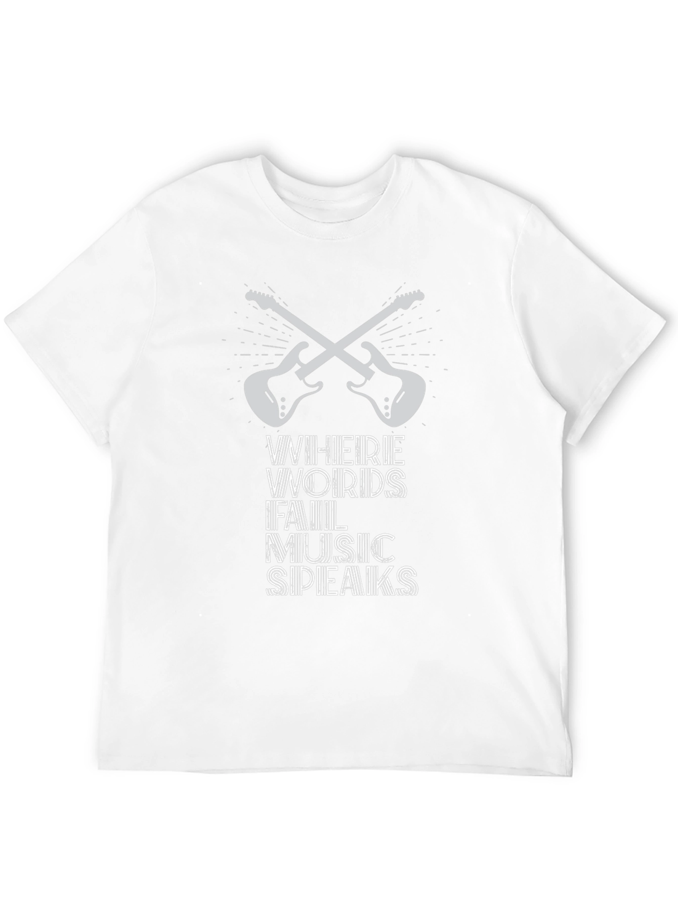 Music Speaks Graphic Tee - Black Cotton T-Shirt