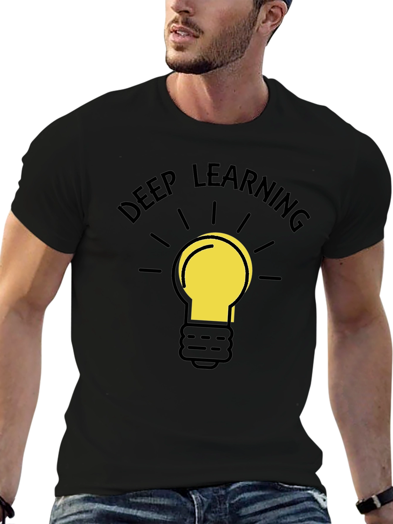 Deep Learning Idea T-Shirt - Black Cotton Tee