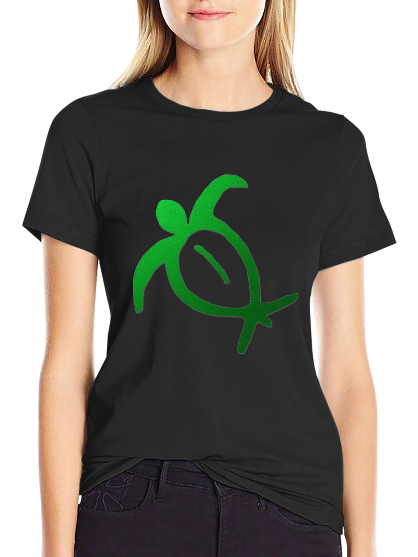 Green Turtle Graphic Tee - Casual Comfort