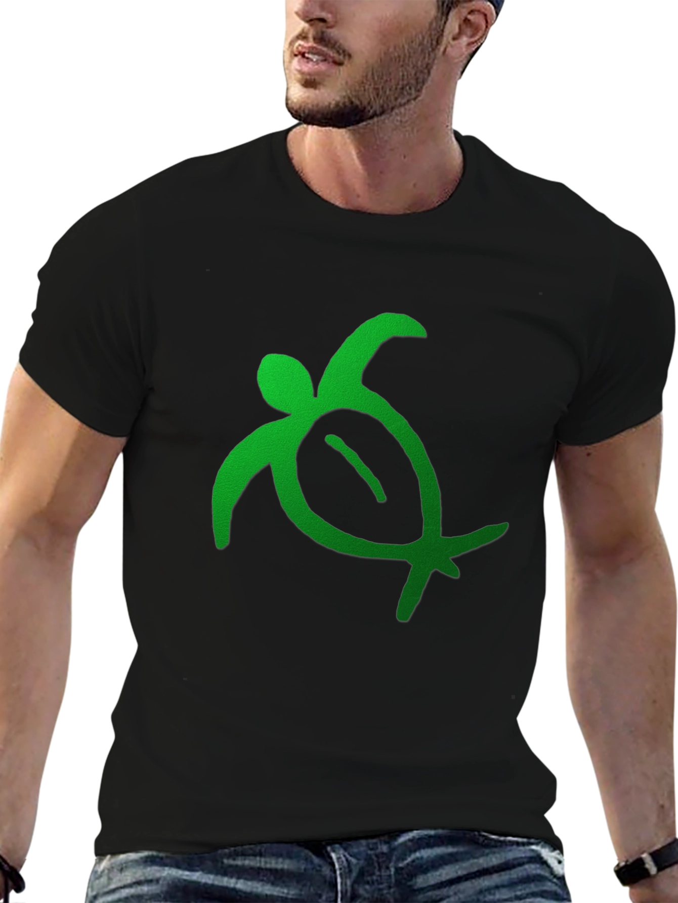 Green Turtle Graphic Tee - Casual Comfort