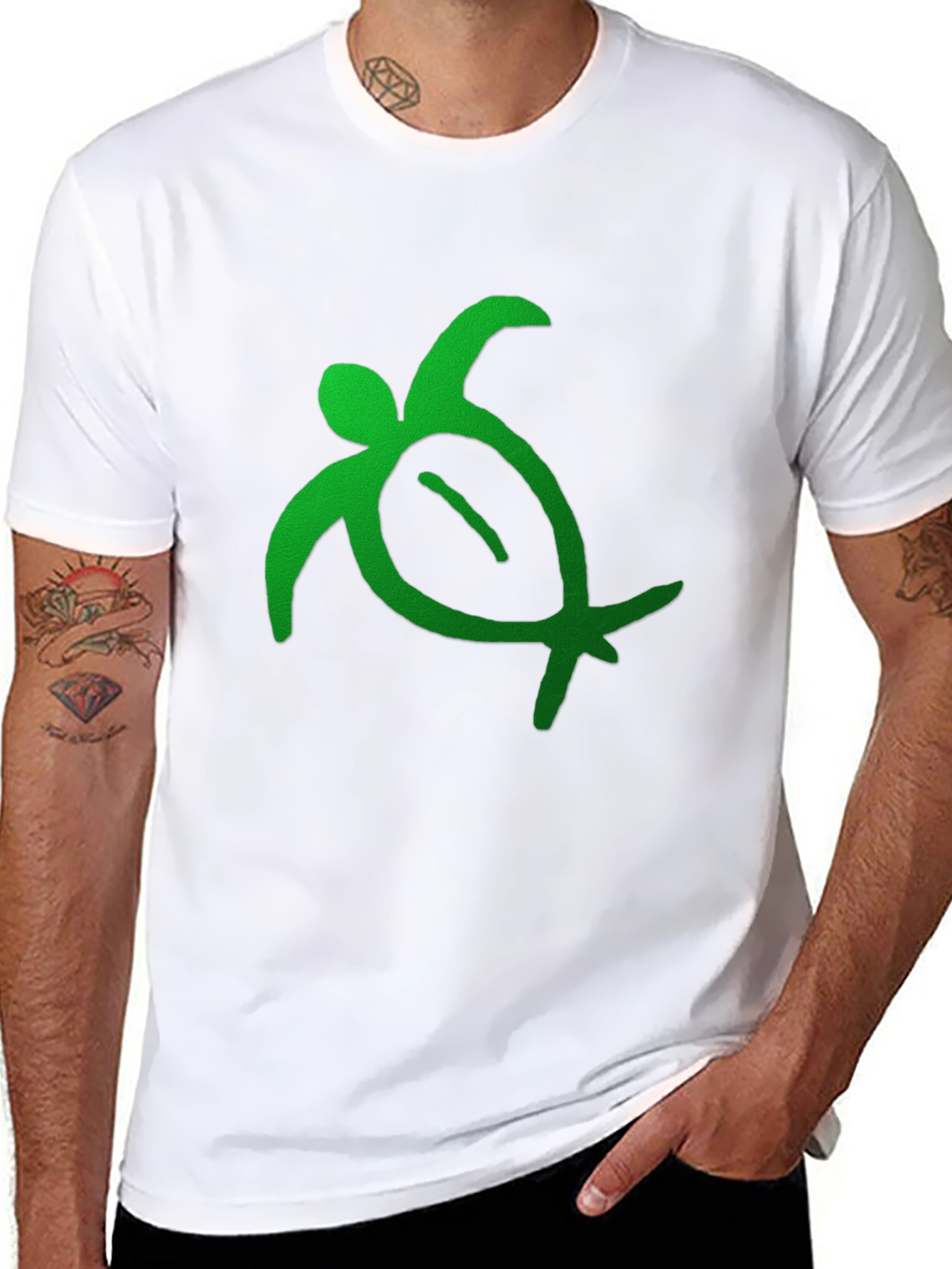 Green Turtle Graphic Tee - Casual Comfort