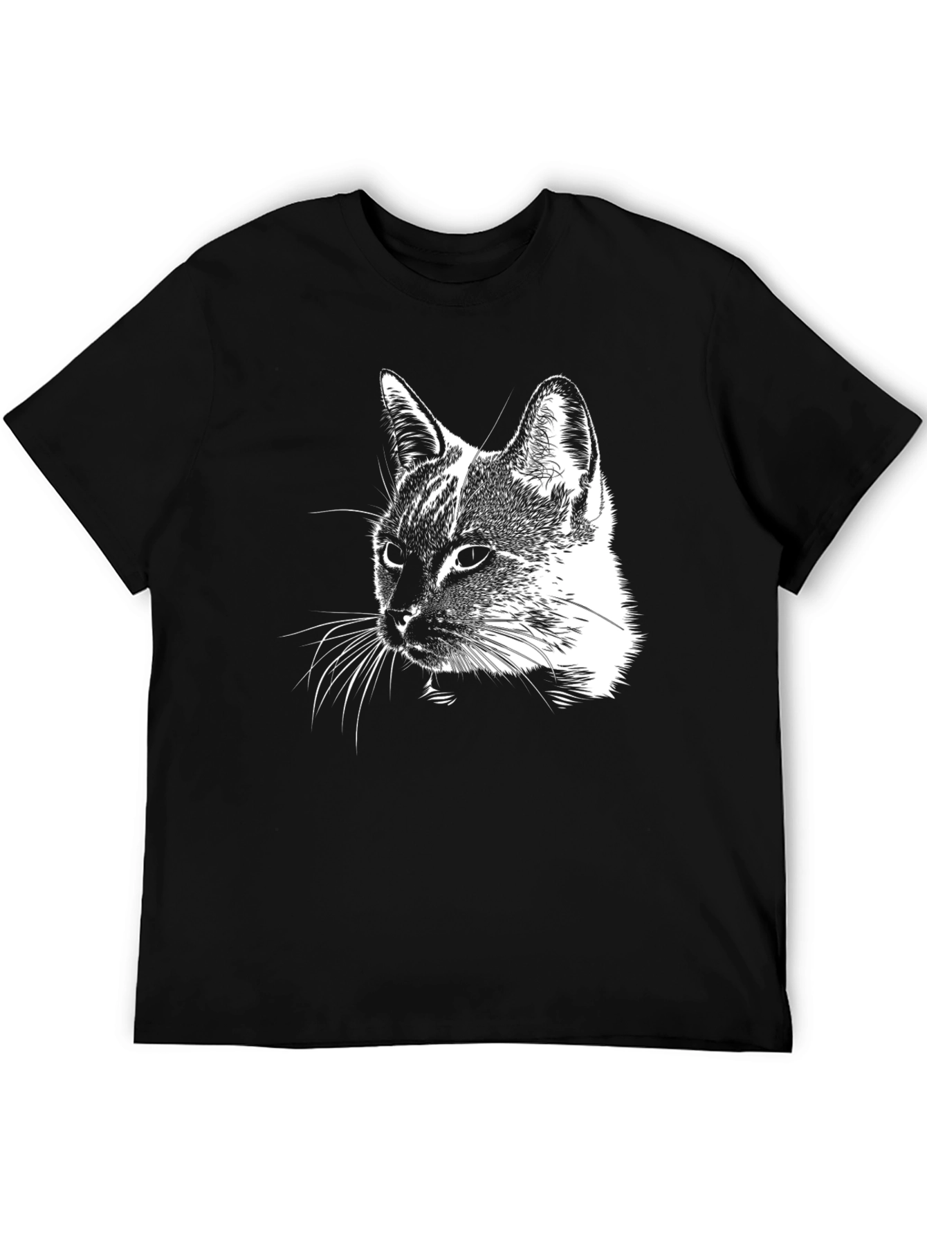 Cool Cat Graphic T-Shirt - Black Cotton Tee
