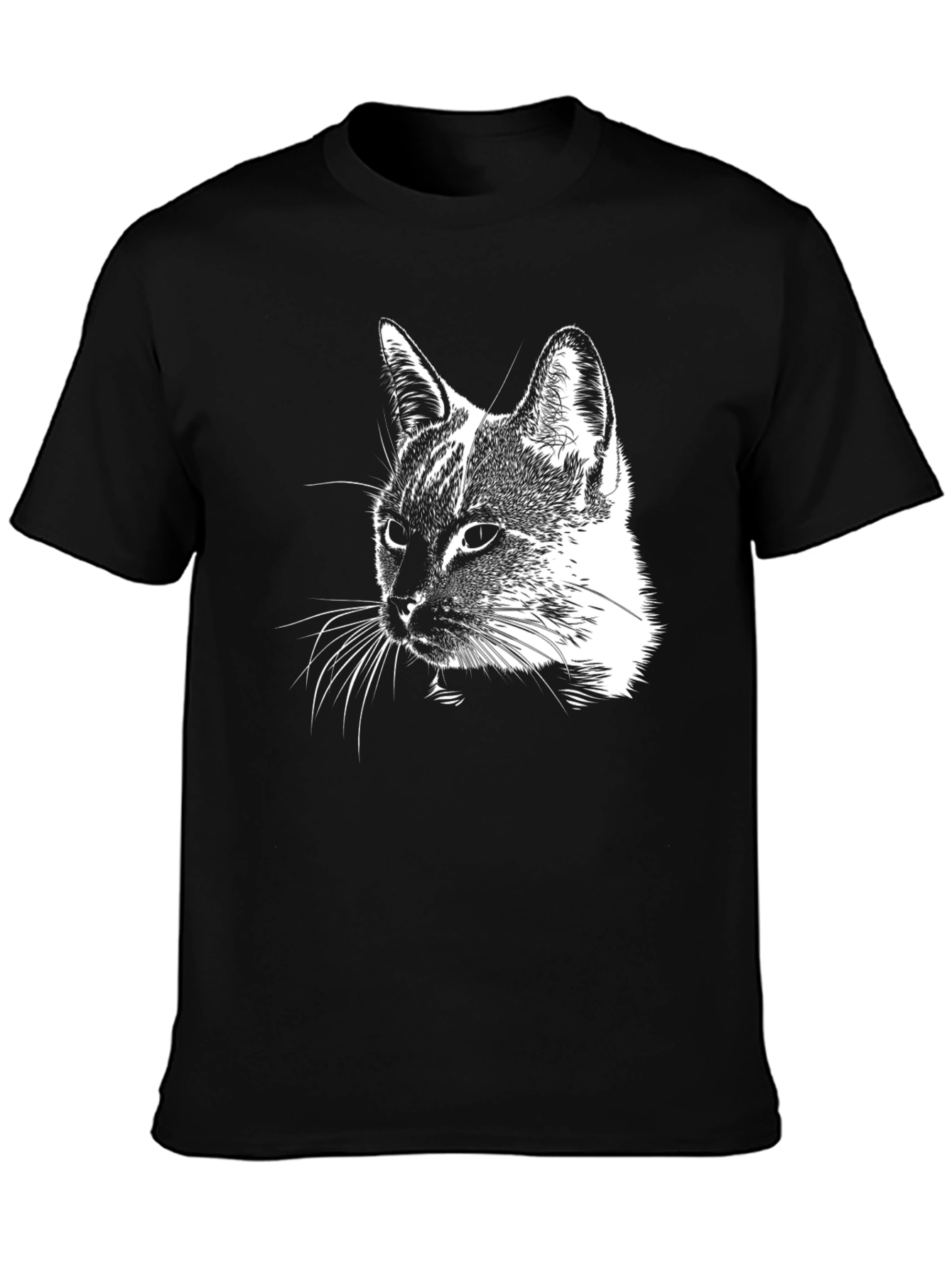 Cool Cat Graphic T-Shirt - Black Cotton Tee