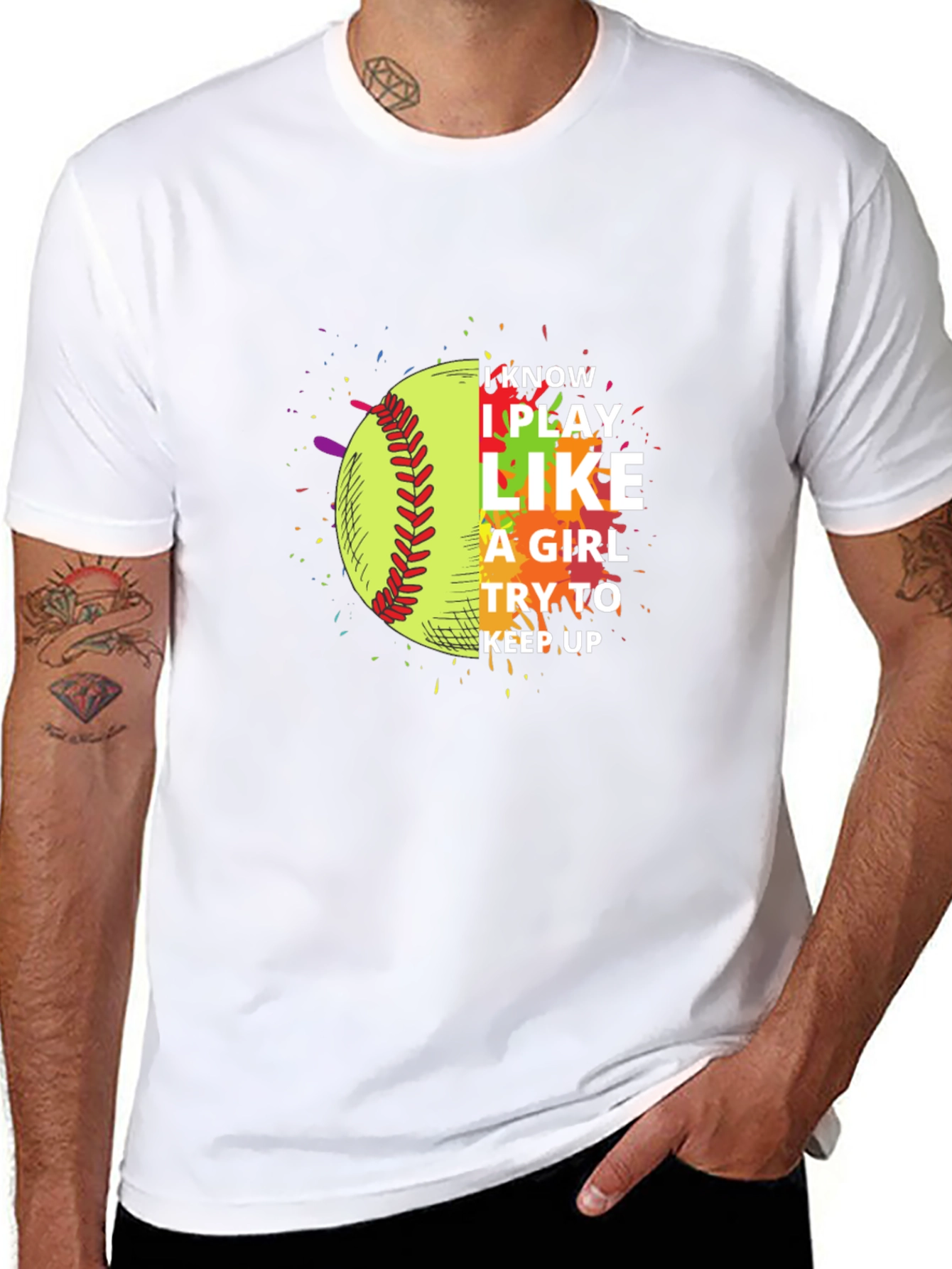 I Play Like a Girl Softball T-Shirt
