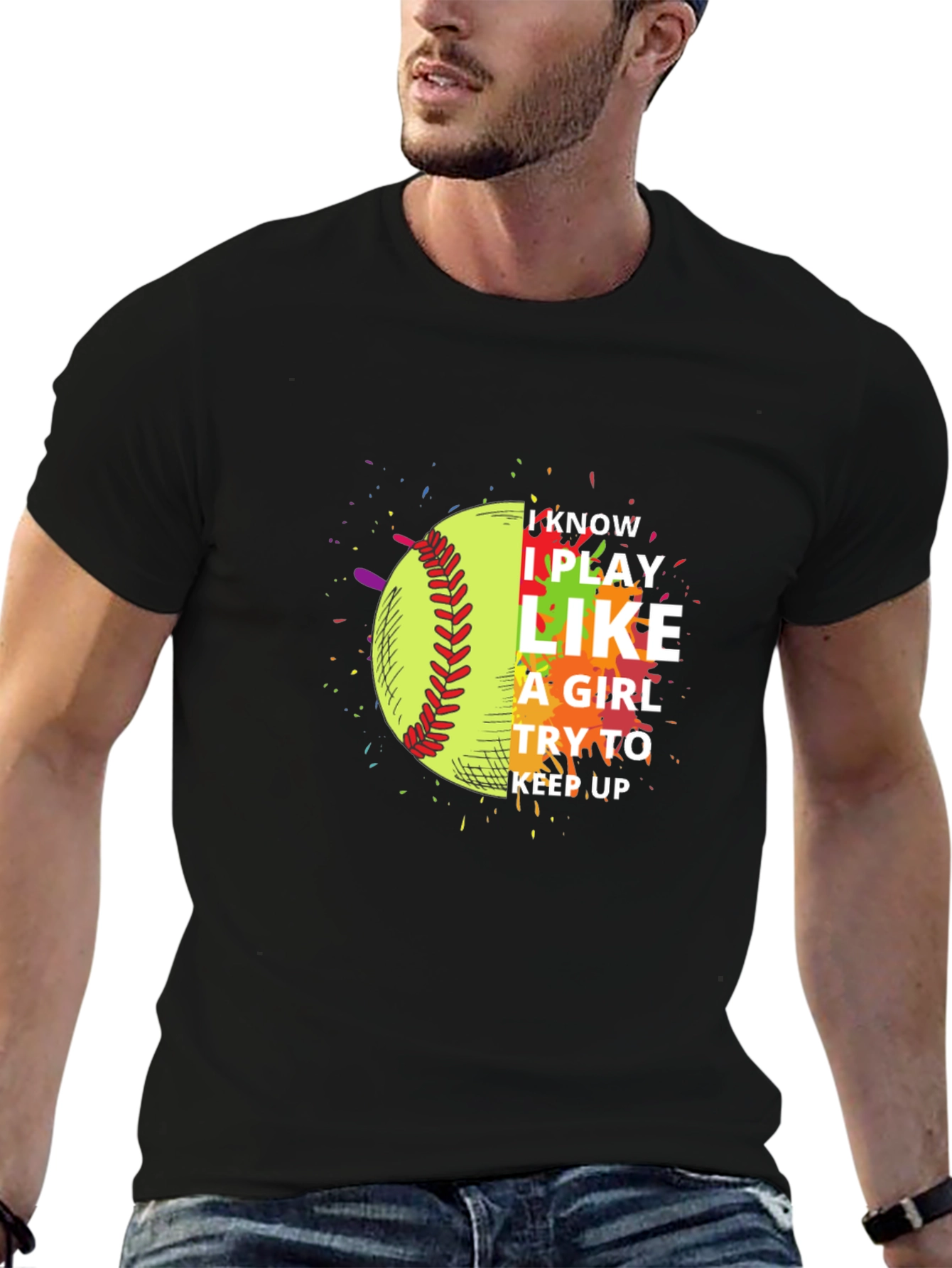I Play Like a Girl Softball T-Shirt