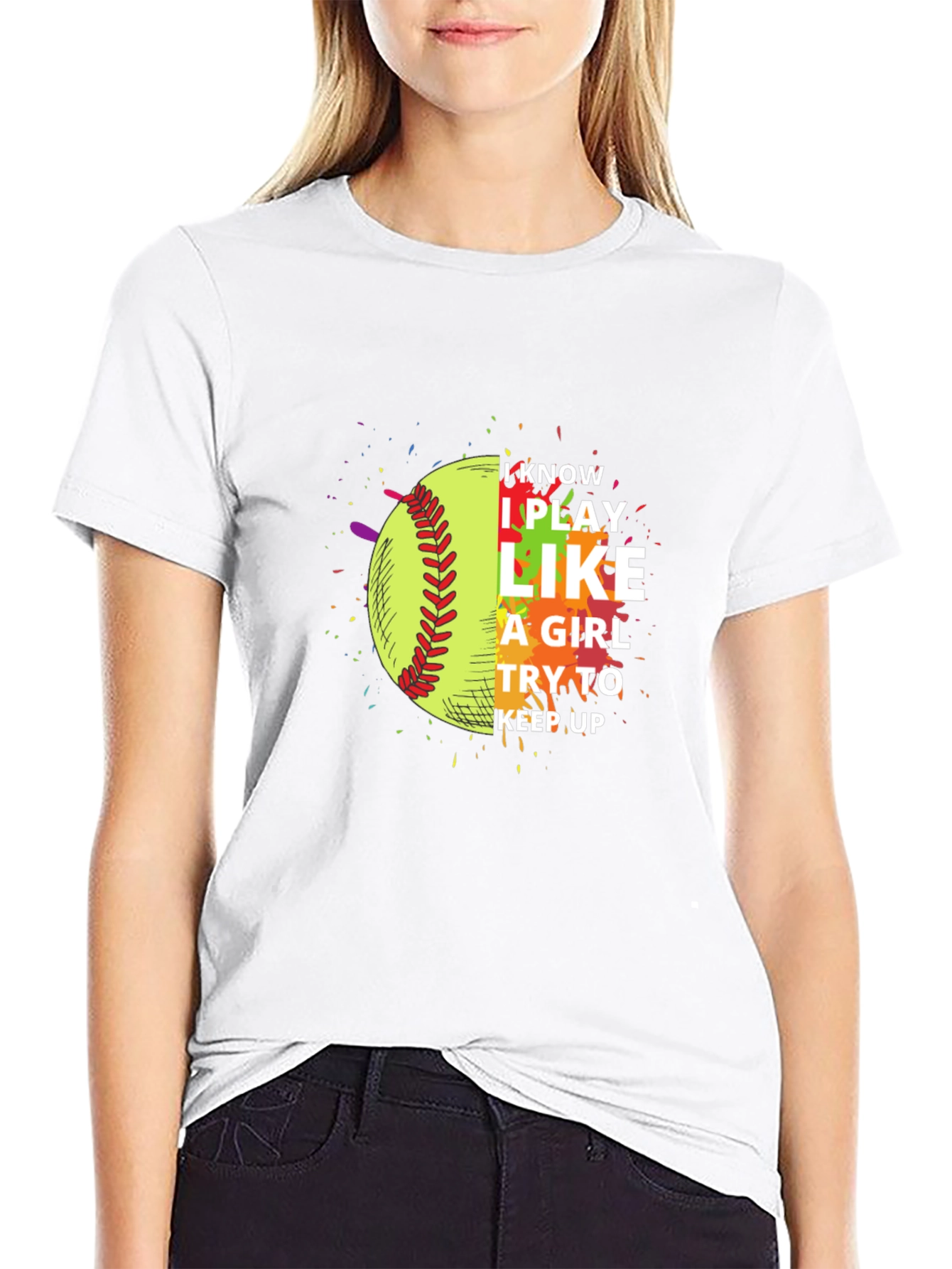I Play Like a Girl Softball T-Shirt
