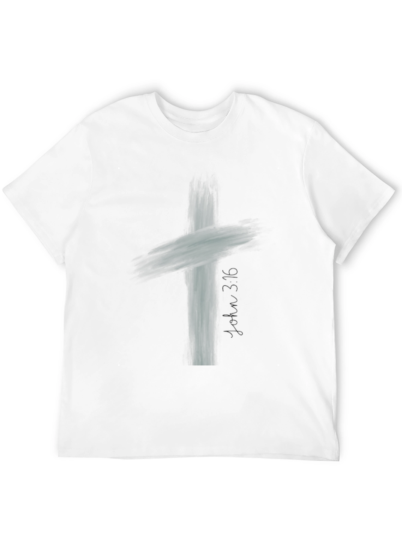 Abstract Cross Graphic Mens Black T-Shirt