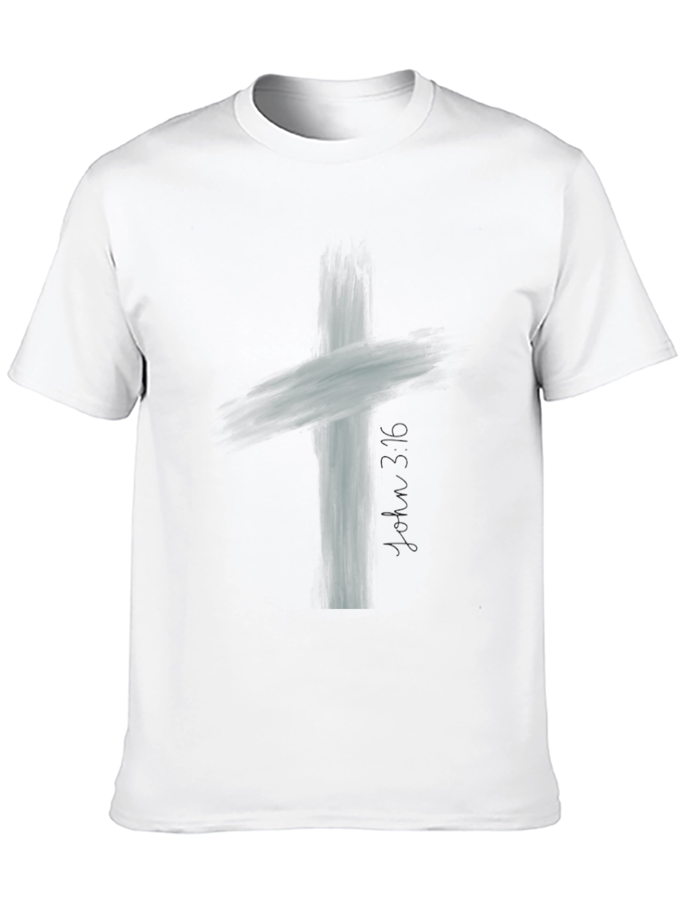 Abstract Cross Graphic Mens Black T-Shirt