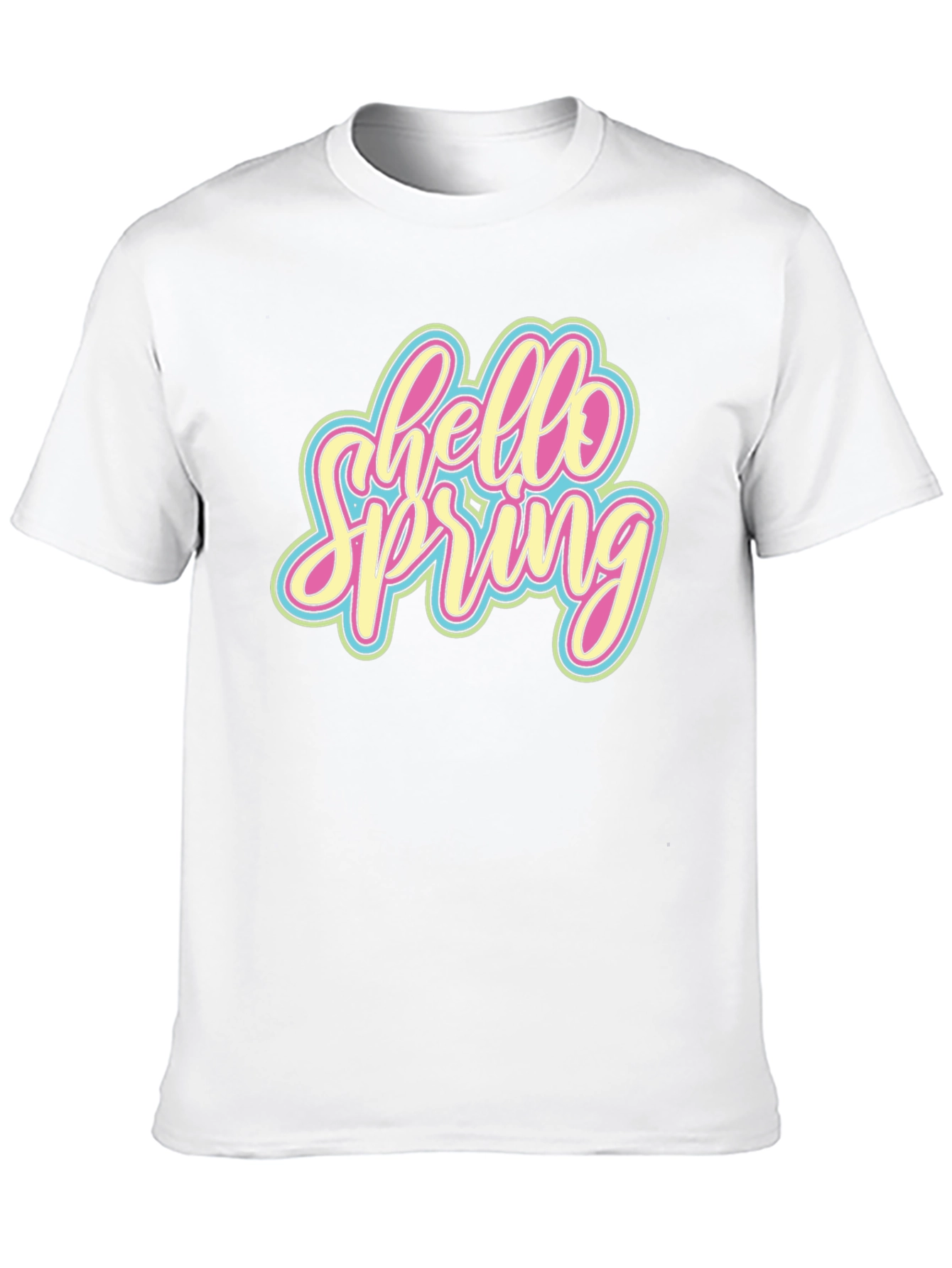 Hello Spring Graphic Tee - Black