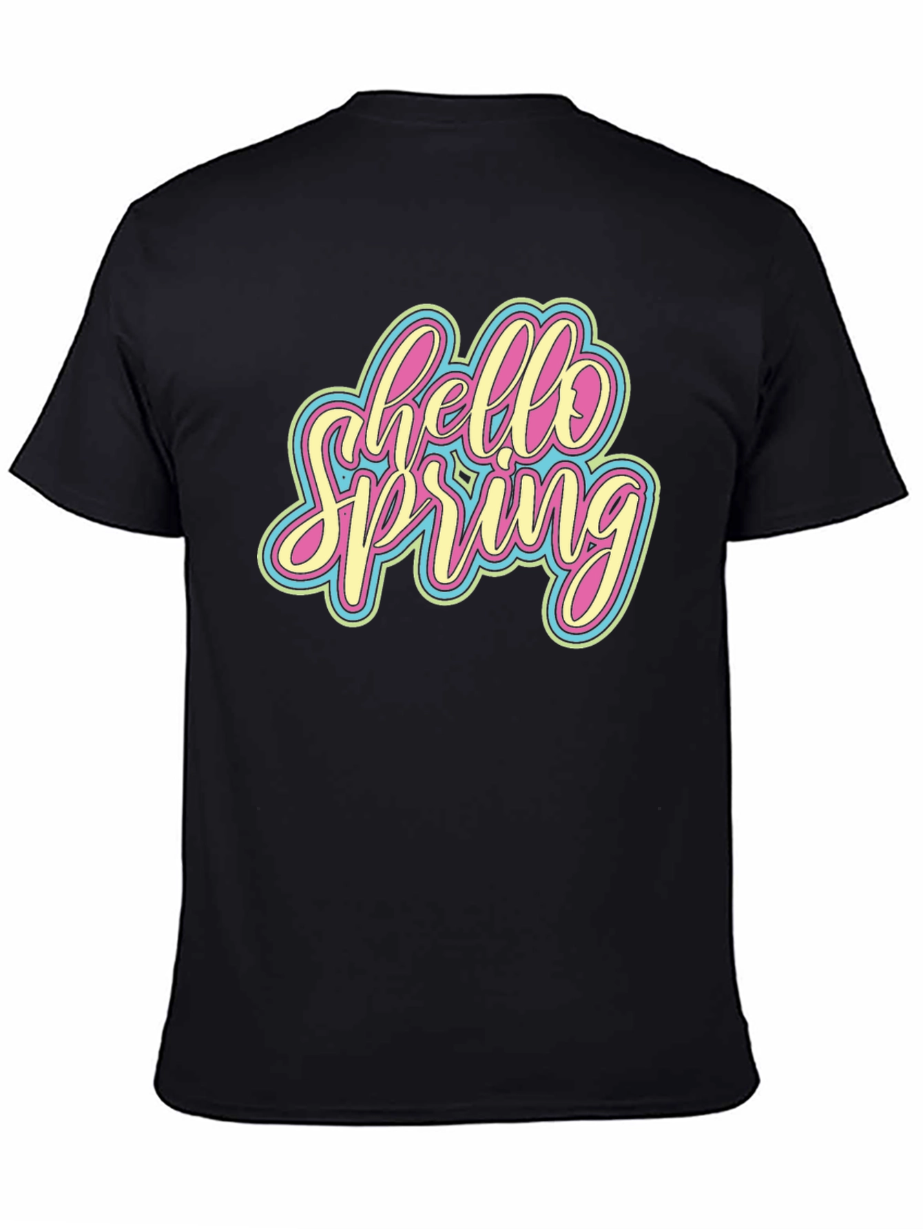 Hello Spring Graphic Tee - Black