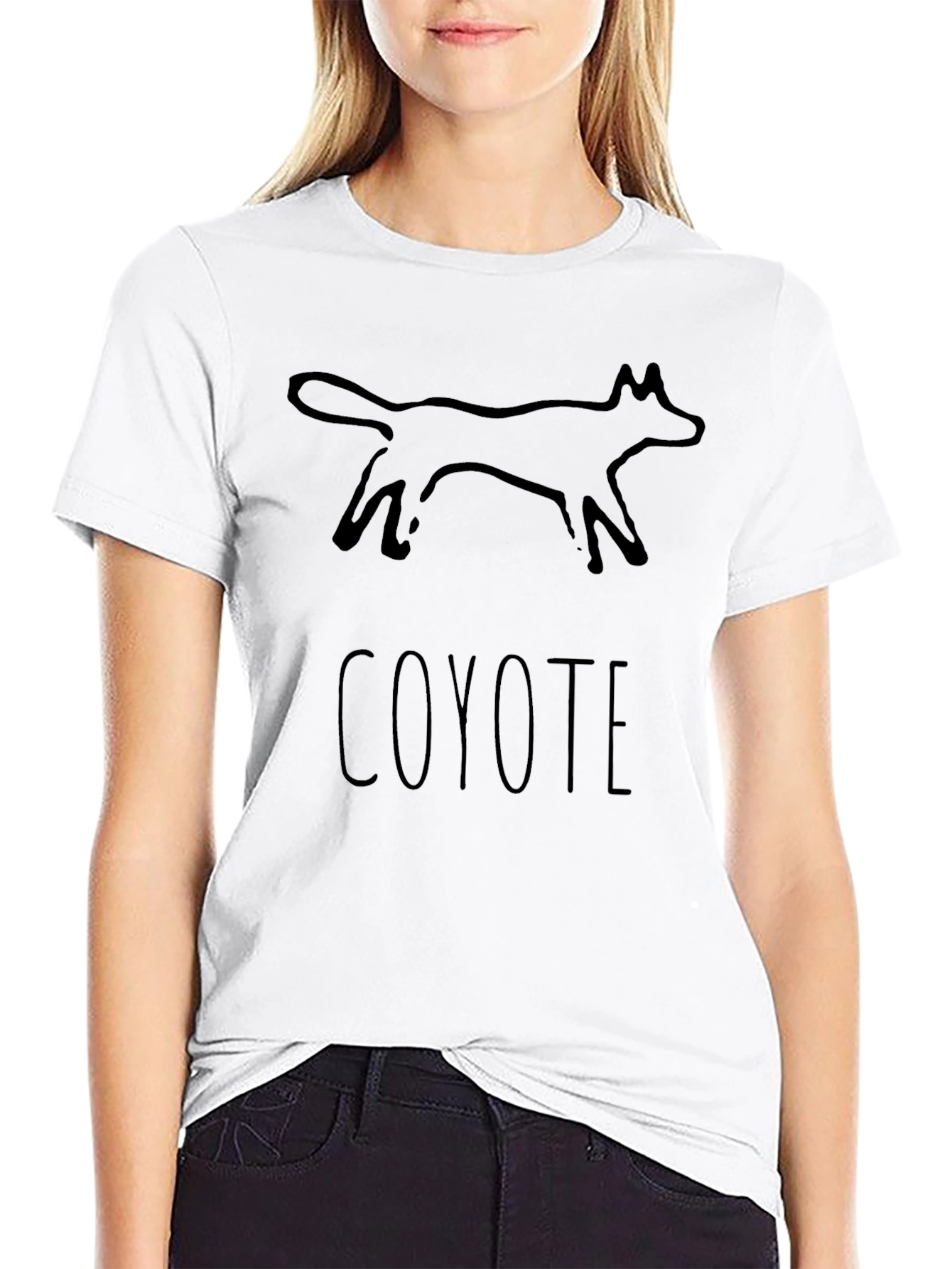 Coyote Graphic Tee - Native American Style Print