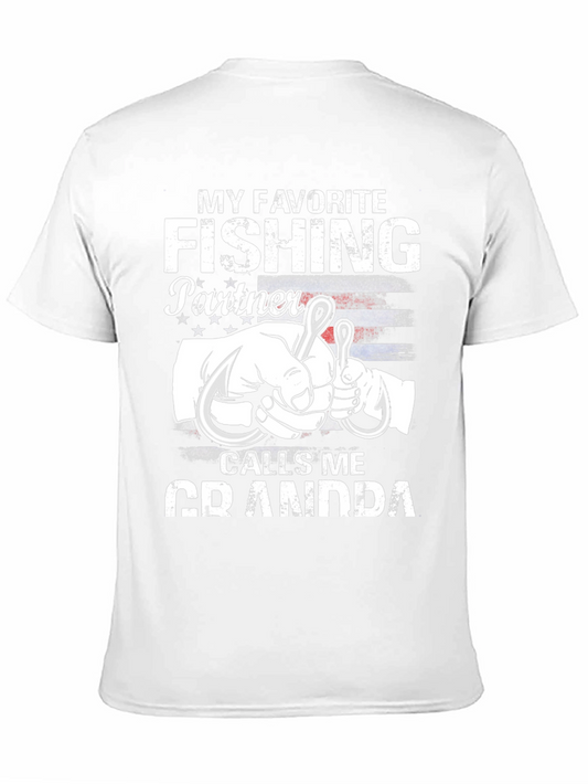 Fishing Grandpa T-Shirt: My Favorite Fishing Partner Calls Me Grandpa
