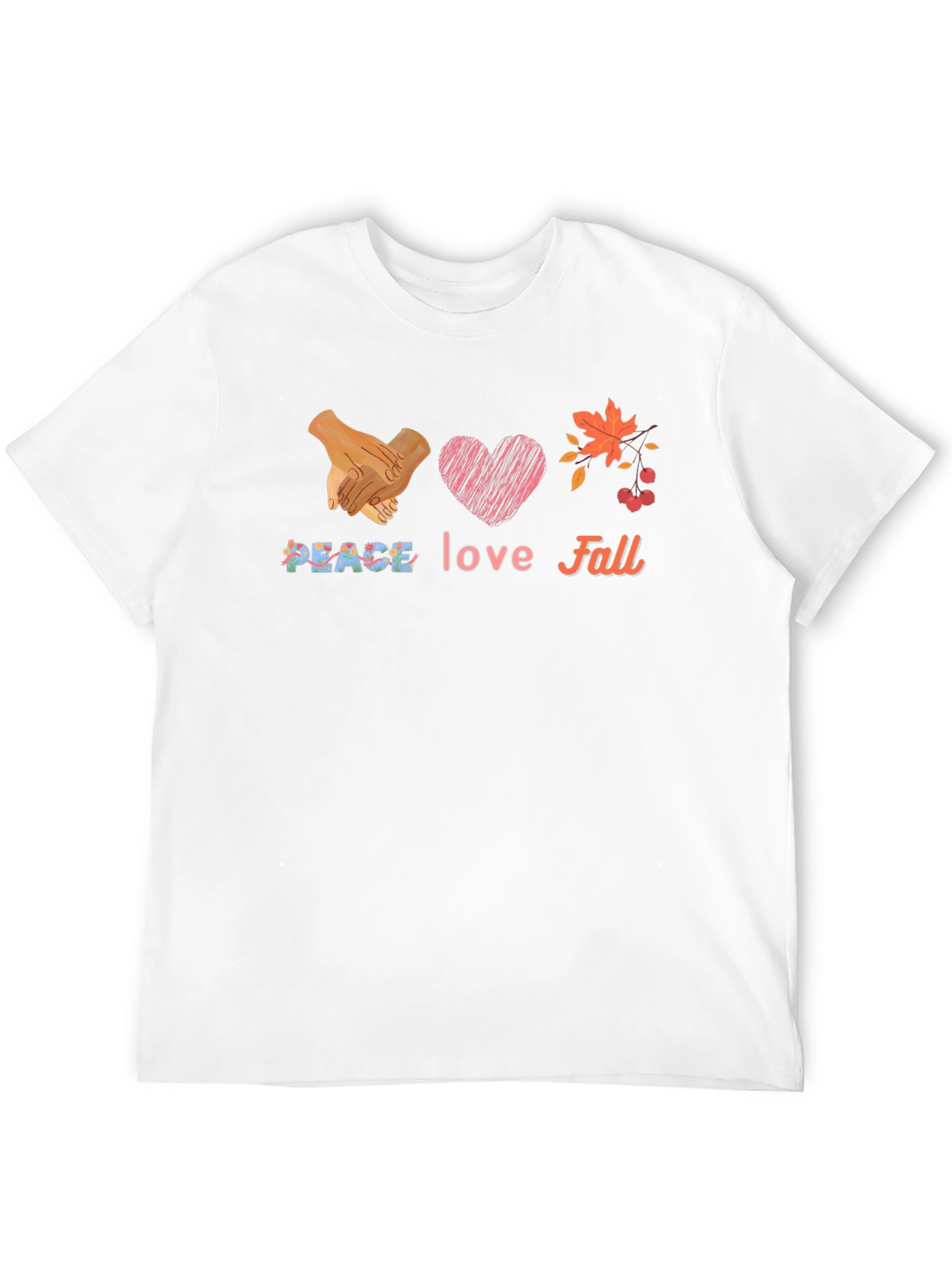 Peace Love Fall Graphic T-Shirt