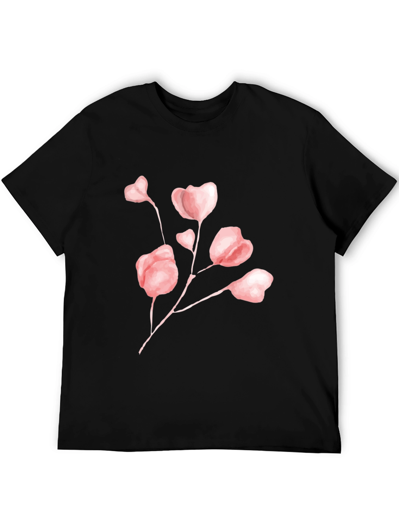 Floral Graphic Print Crew Neck T-Shirt