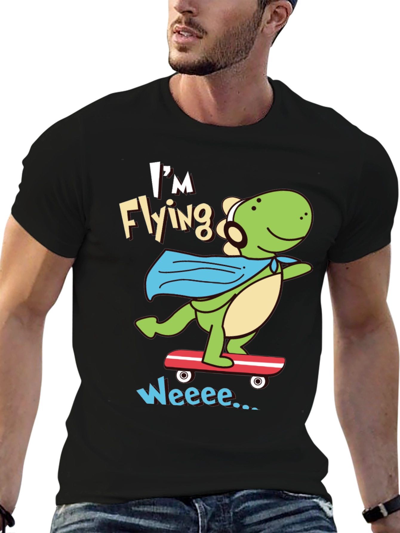 Im Flying Skater Dinosaur T-Shirt
