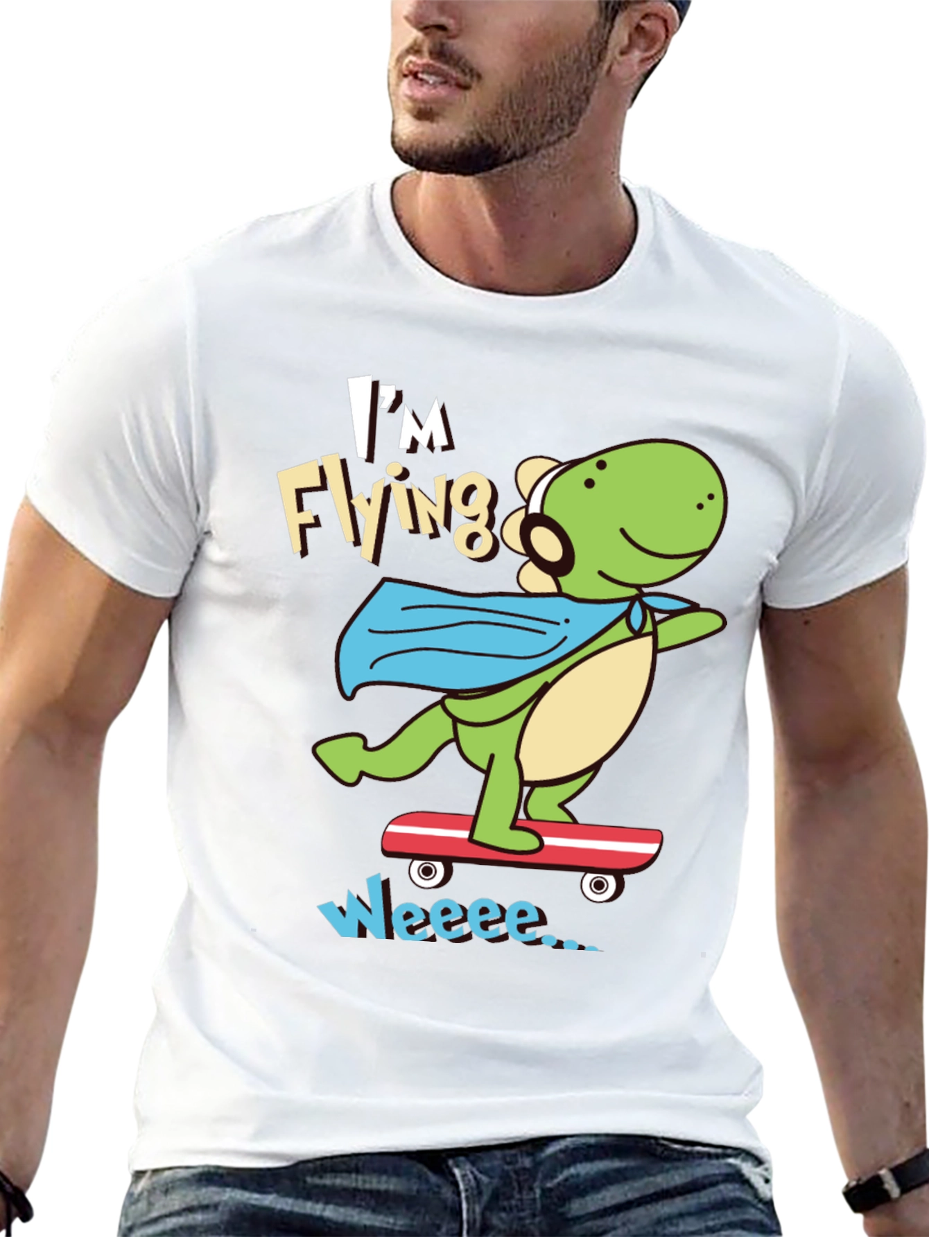 Im Flying Skater Dinosaur T-Shirt