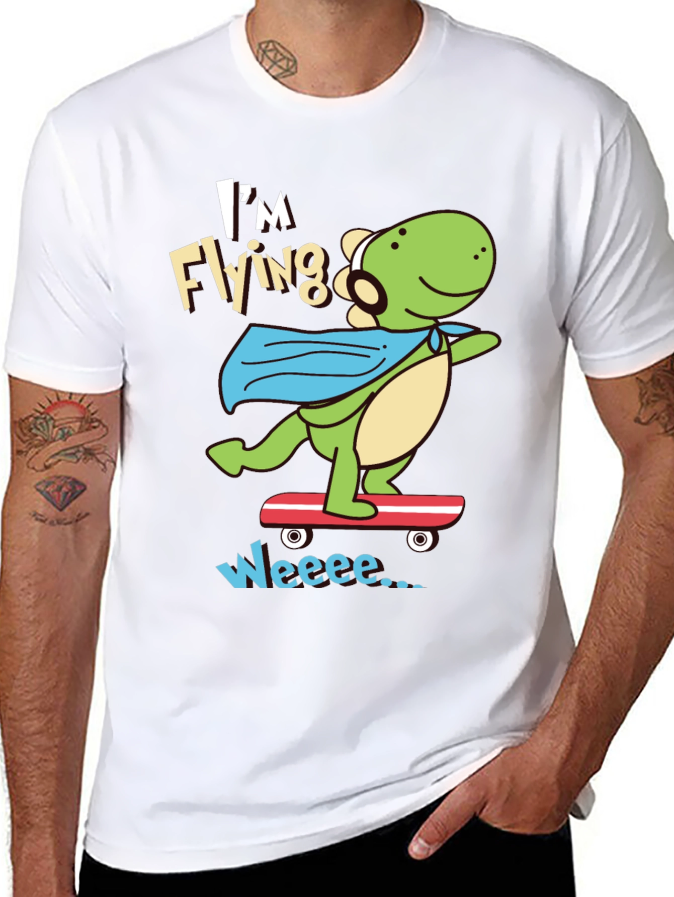 Im Flying Skater Dinosaur T-Shirt