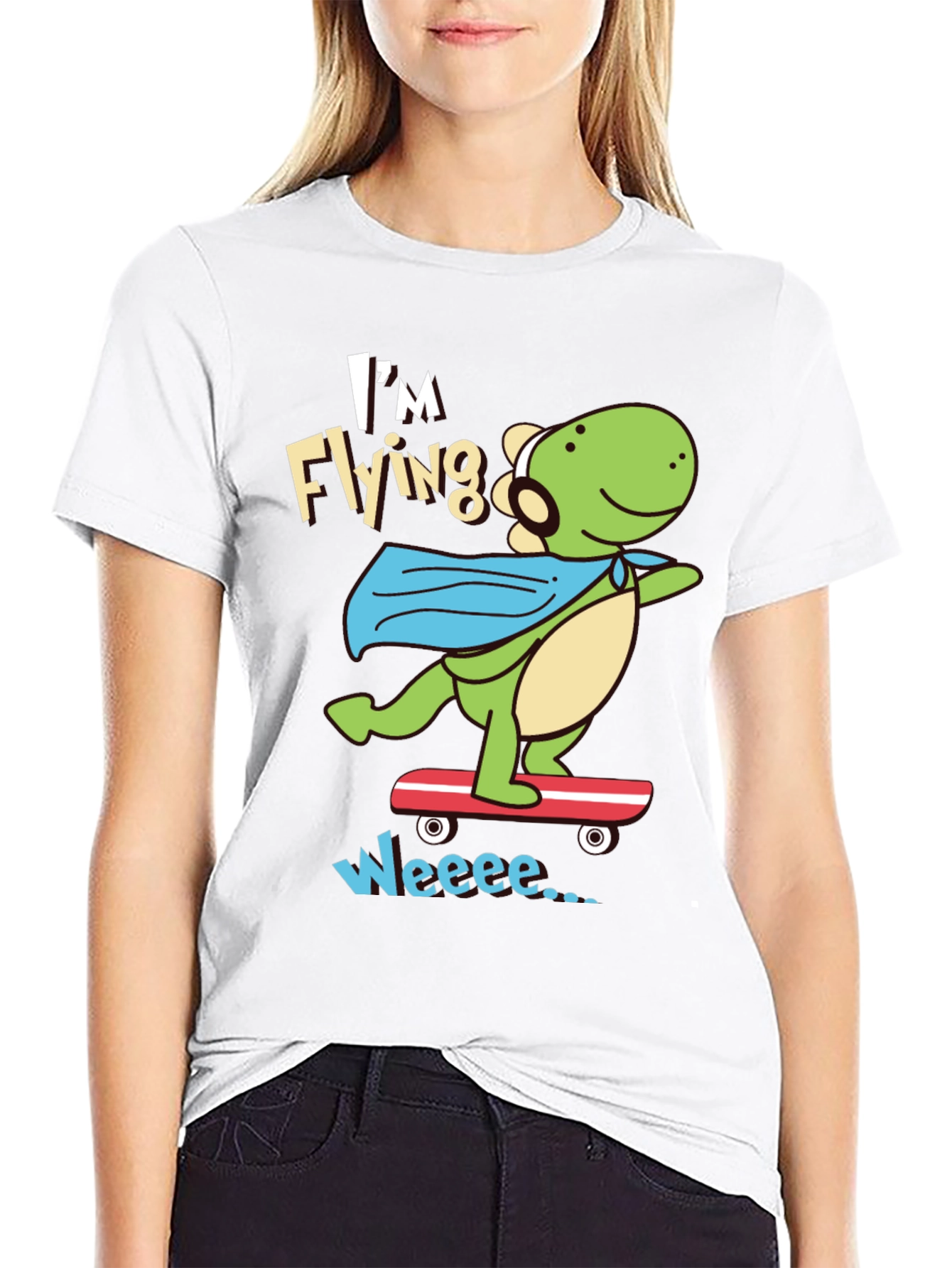 Im Flying Skater Dinosaur T-Shirt