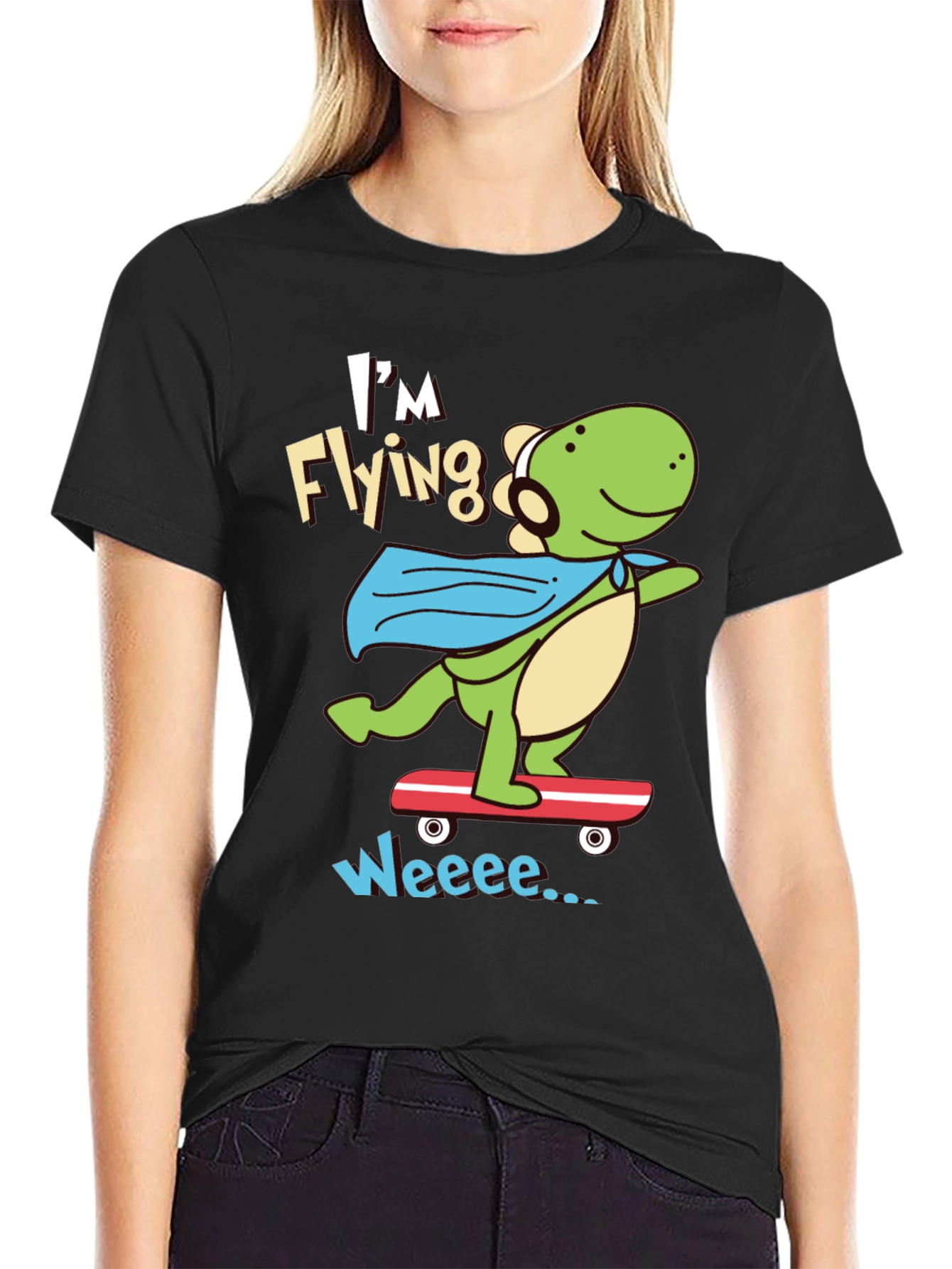 Im Flying Skater Dinosaur T-Shirt